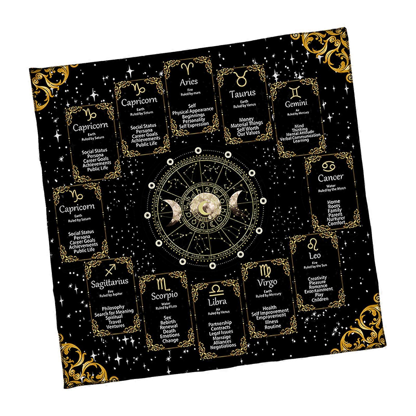 Elegant Tarots Reading Cloth Soft Velvets Fabric Washable Design 3 Size For Gatherings  B 75x75cm