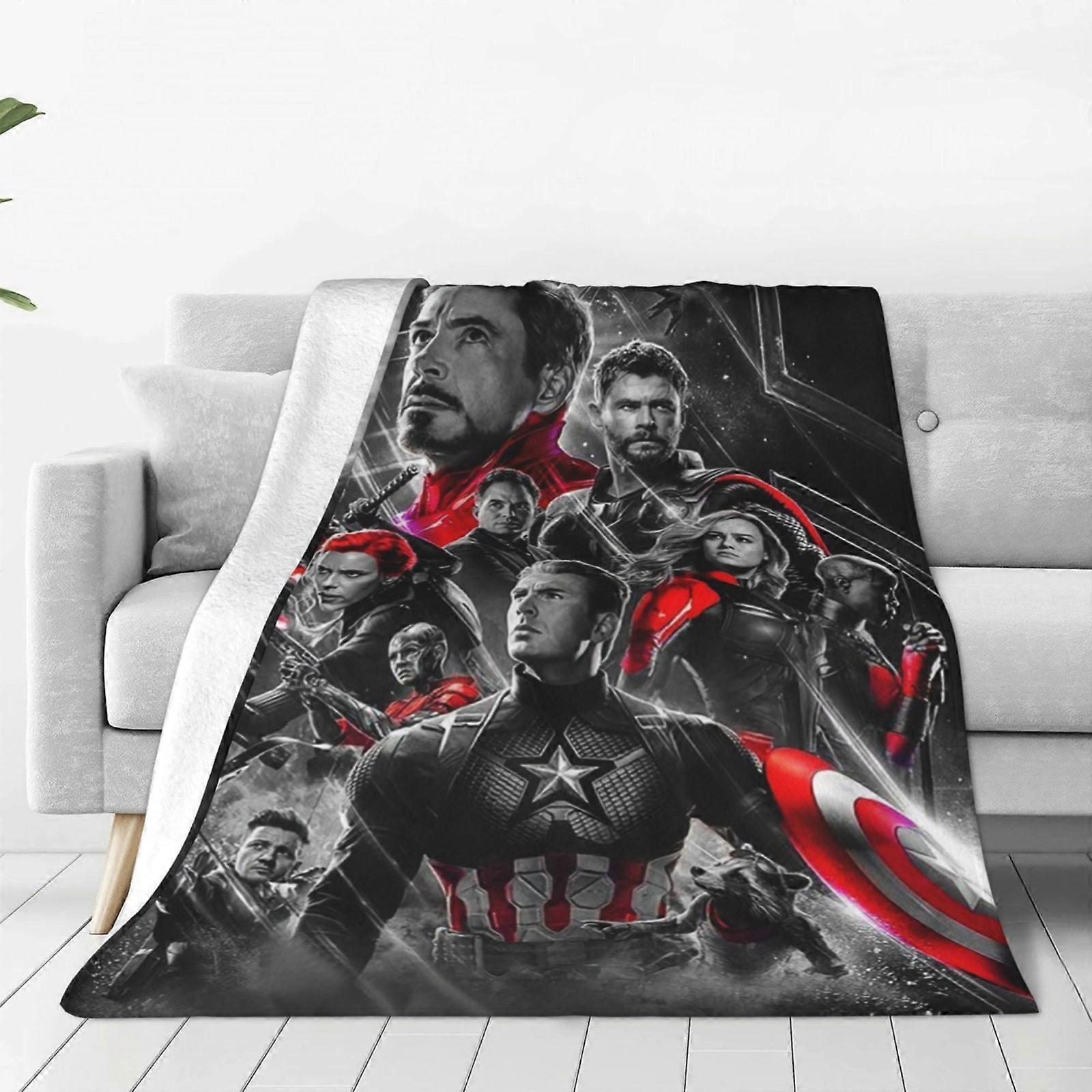 Captain America Cute Anime Blanket, Gifts For Girls And Boys, Super Soft Lightweight Cozy Flannel, Bed Sofa Decor, All Seasons, 60 X 50 In
