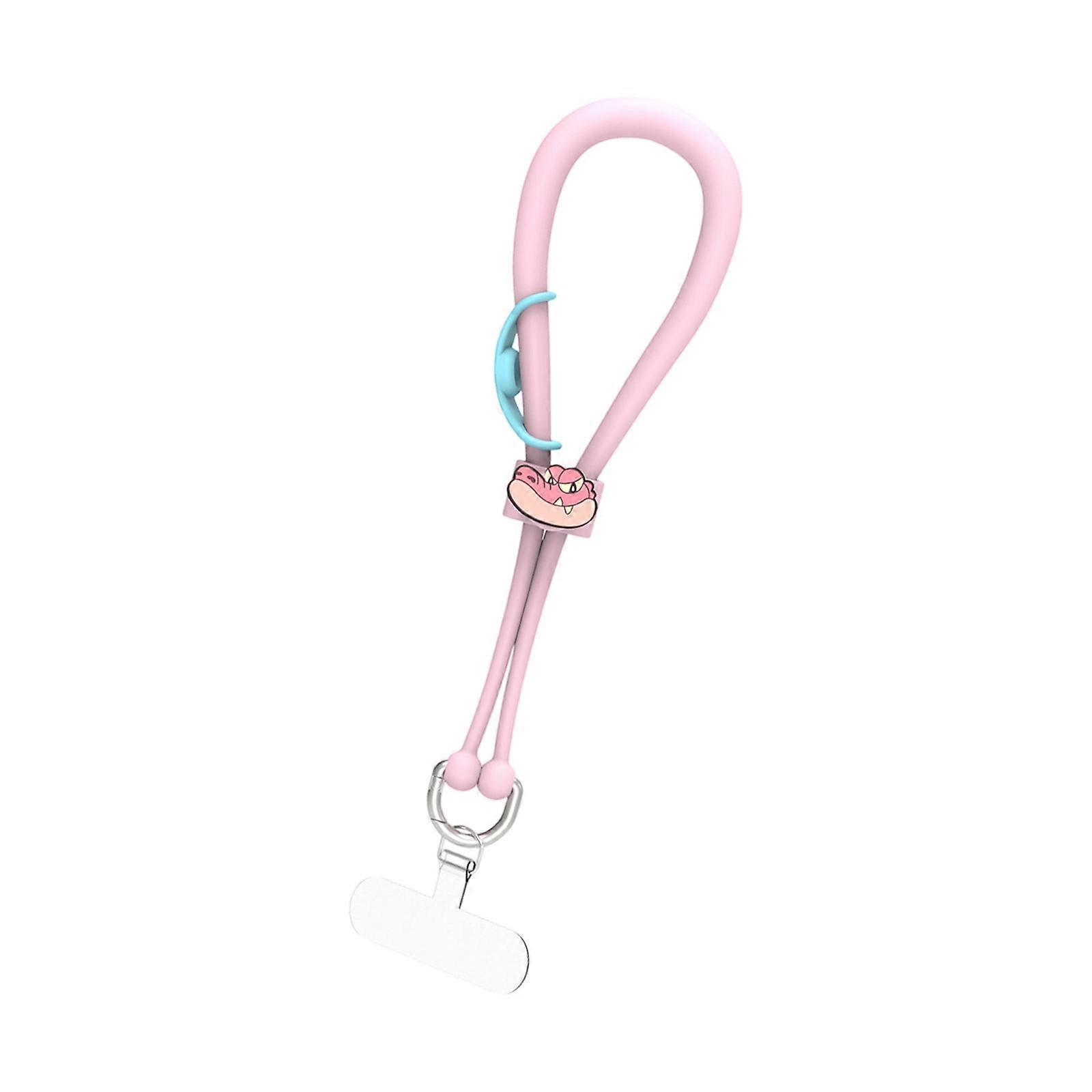 Multiple Color Silicone Mobile Device Secure Attachment Systems For Large Small Cutout Cases Ergonomic Grip  Pink