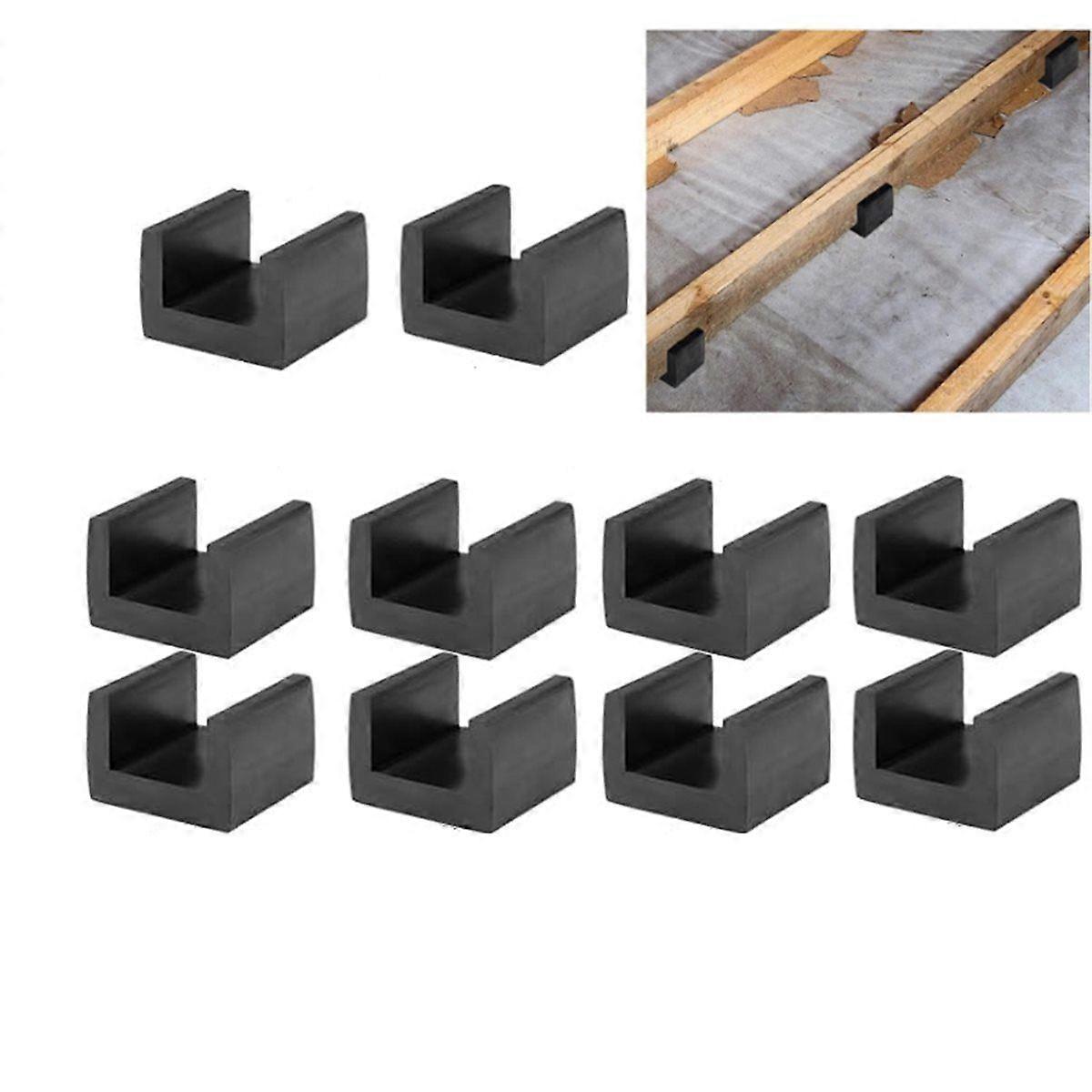 10pcs U Boat Floor , Rubber Joist Isolators Floor Decoupler, Sound Isolation Clip for Subfloor Soun