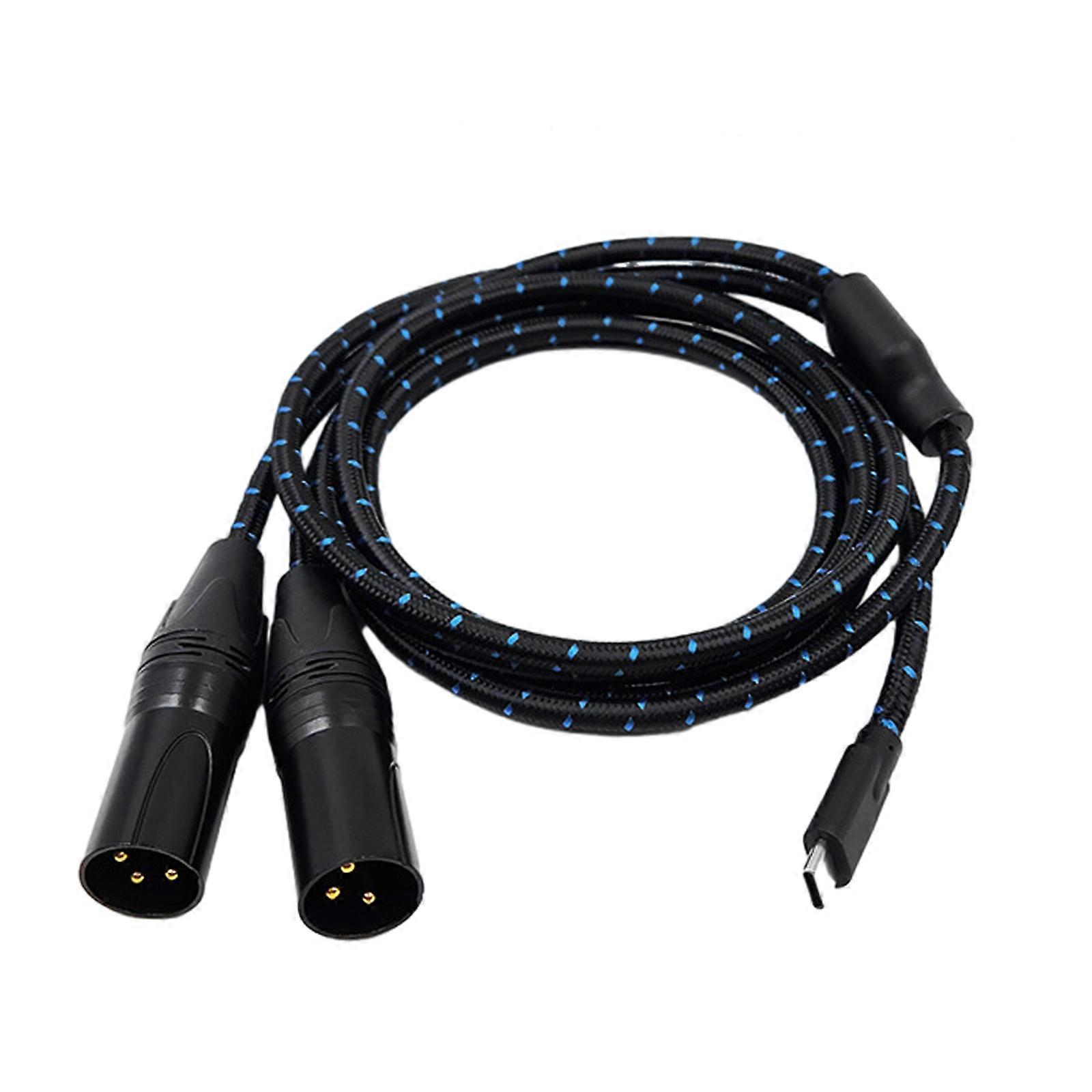 TypeC Speaker Adapter Cable Suitable For Phones Microphones, Amplifiers Microphone Cable Various Length Multicolor