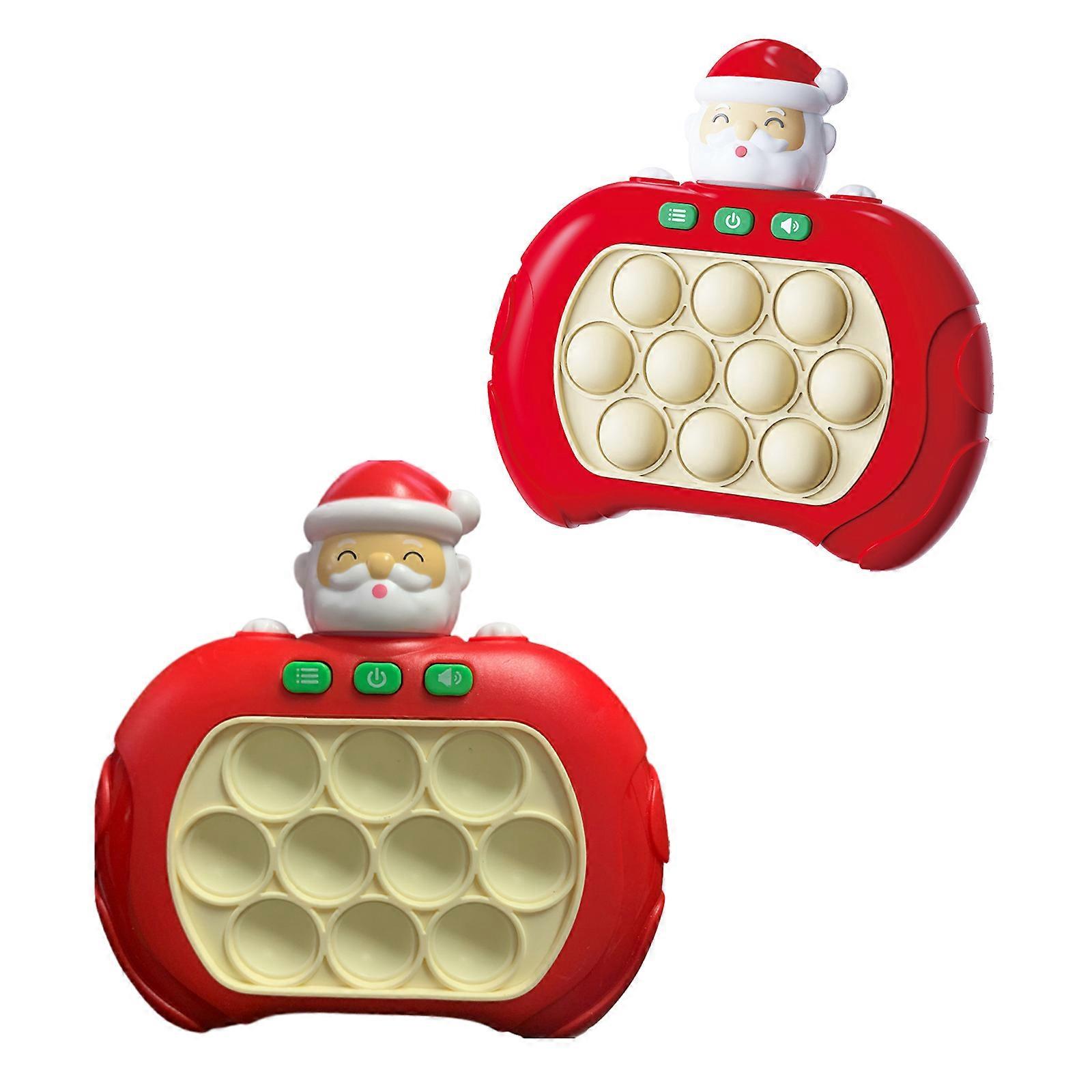 Breakthroughs Press Bubble Christmas Quick Push Toy Handheld Game Console Fidgets Reaction Training Office Stress Toy Multicolor