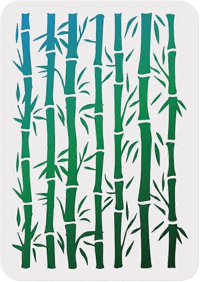 1pc Bamboo Wall Stencil for Painting 11.69x8.27 Bamboo Branch Reusable Stencil for Wood Burning Paint Templates DIY Craft Art Stencil on Wood Fabric C