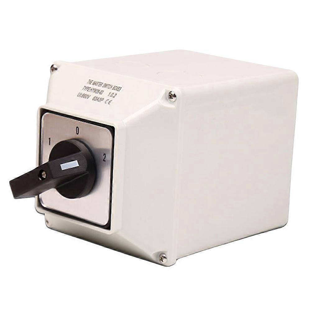 SZW26/LW26-32 32A 3 Position 2 Phase 1-0-2 Automatic Universal Changeover Rotary Knob Cam Switch with Waterproof Box