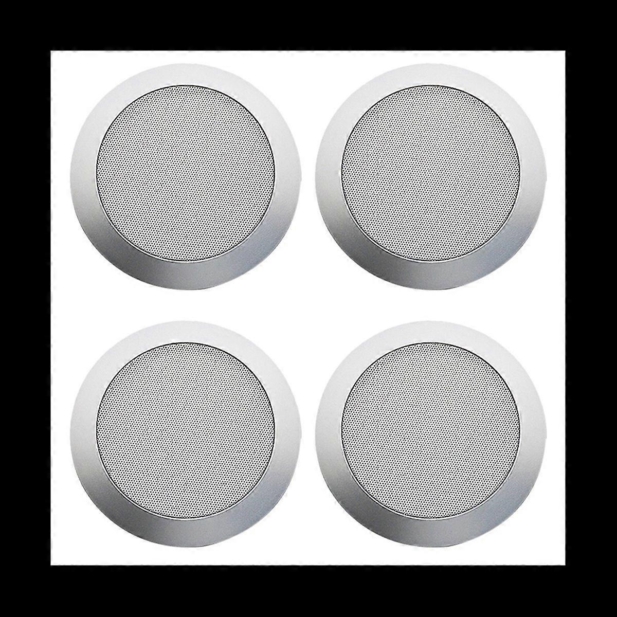 2X Ceiling Speaker Grille, 4-Inch Ceiling Embedded Audio Speaker Grille(Silver)