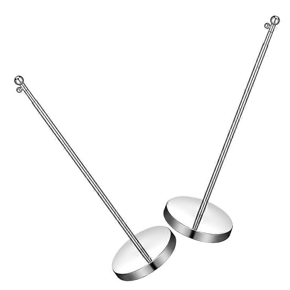 Flag Pole Stand Base Telescopic Design Material Home Users Office Workers 2Set