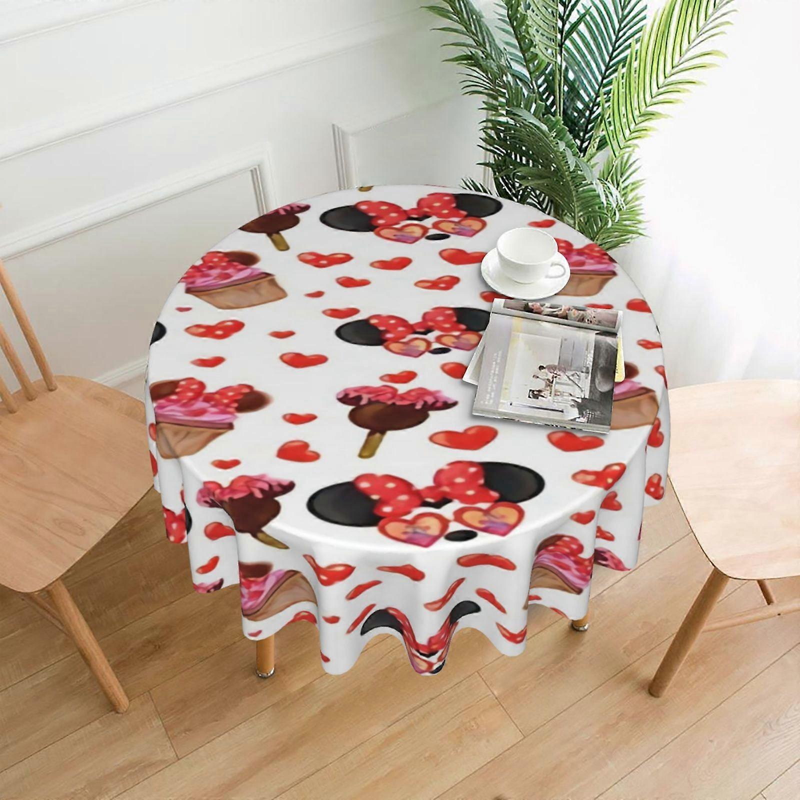 Mickey Mouse Rectangular Tablecloth, Water Resistance Antiwrinkle Spillproof Soft Fabric, 60in, Compatible with Fall Table Decorations