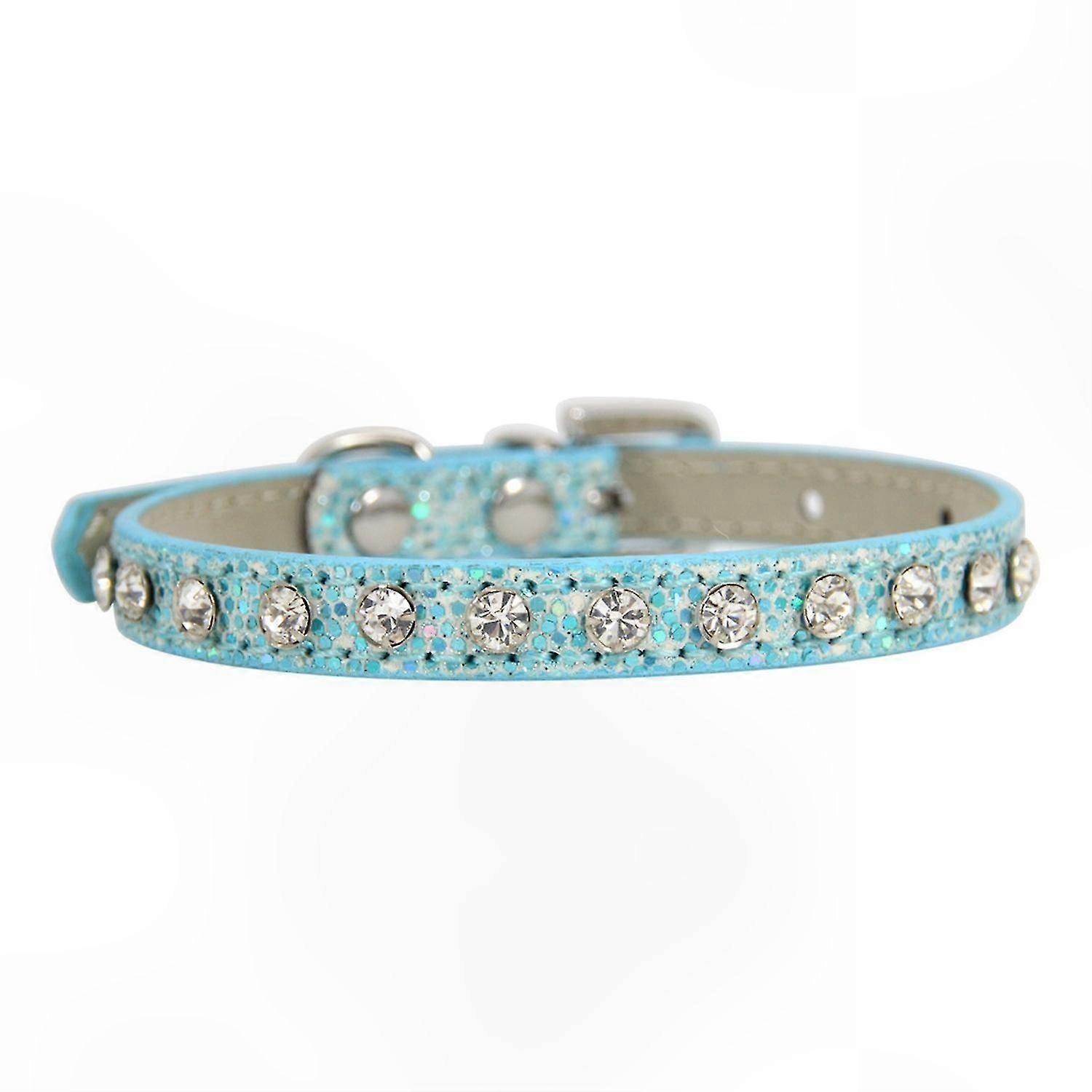 Adjustable Shiny Reflective Rhinestone Pet Collar