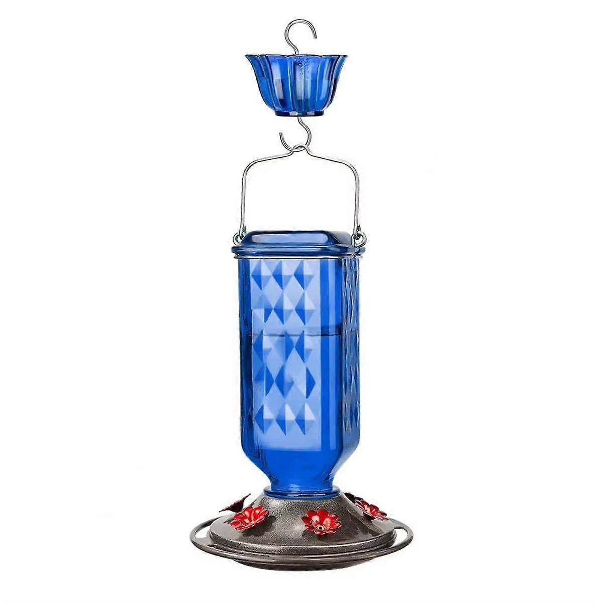 Hummingbird Feeder Hanging Bird Feeder with Ant Moat Outdoor Hummingbird Feeder with 6 Feeding Port