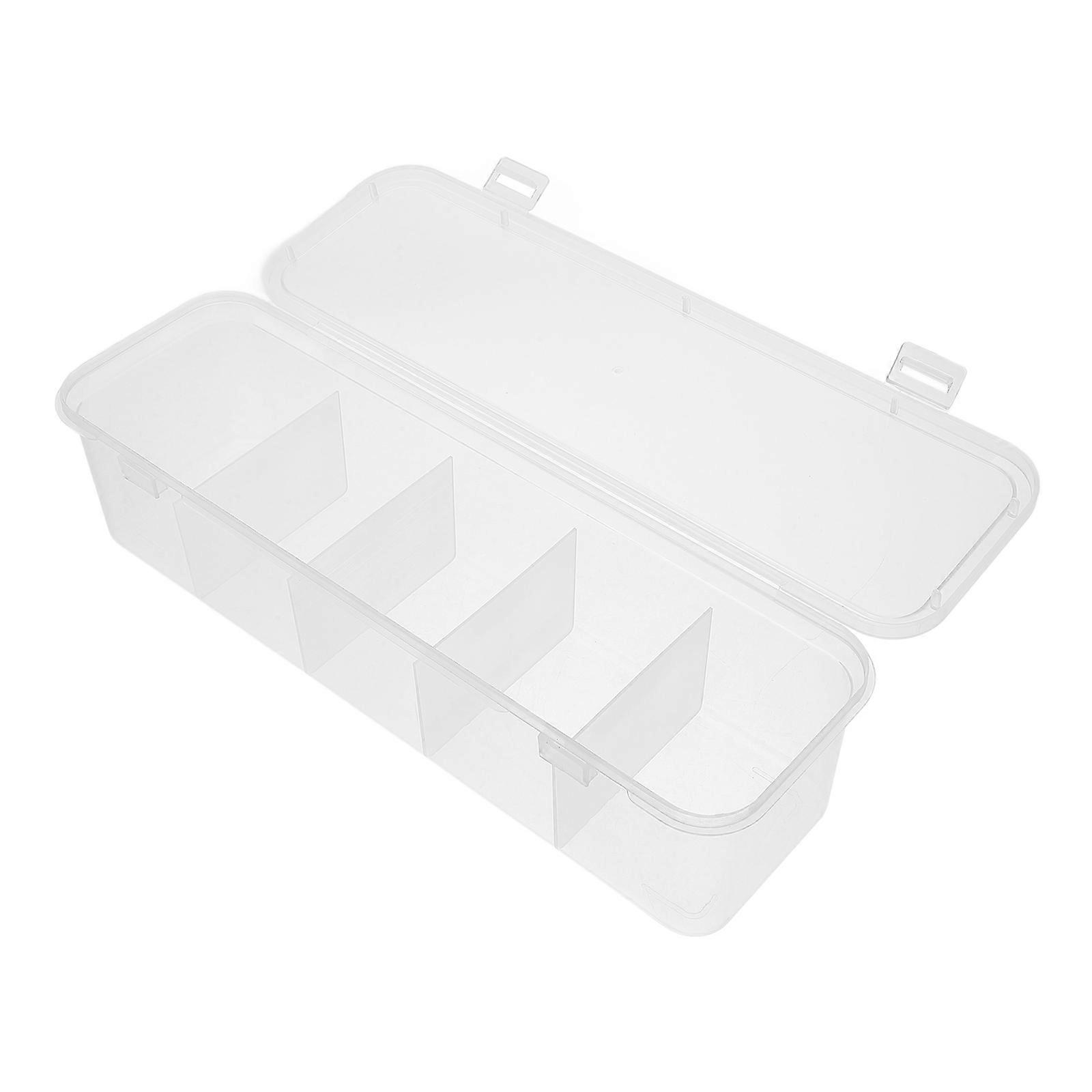 Tea Bag Organizer Transparent Storage Box for Kitchen Use with Lid