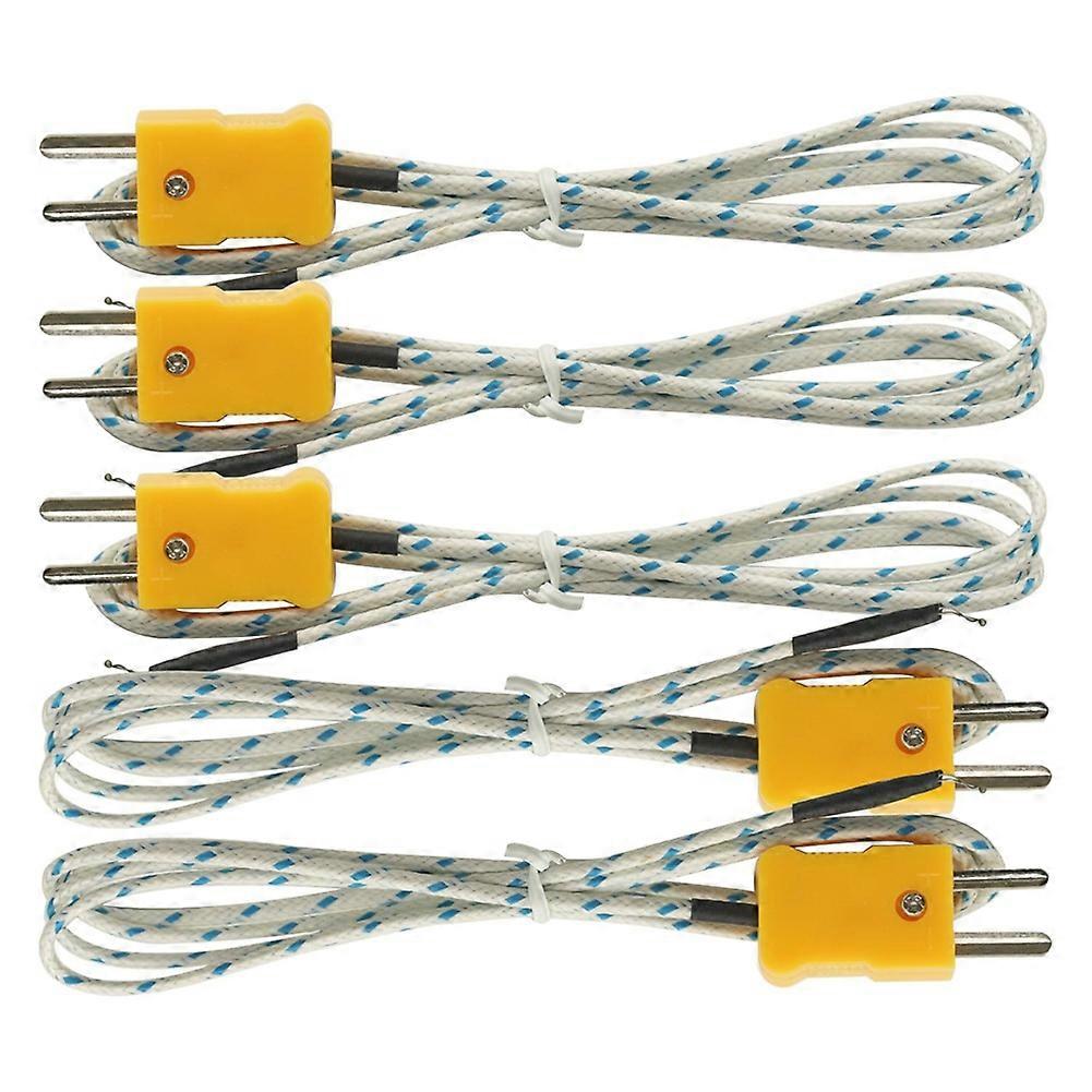 5PCS 1M Wire Measuring Temperature K Type Thermocouple Sensor Digital Probe Tester