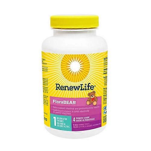 Renew Life Life Flora Bear, 120 Chewable Tablets