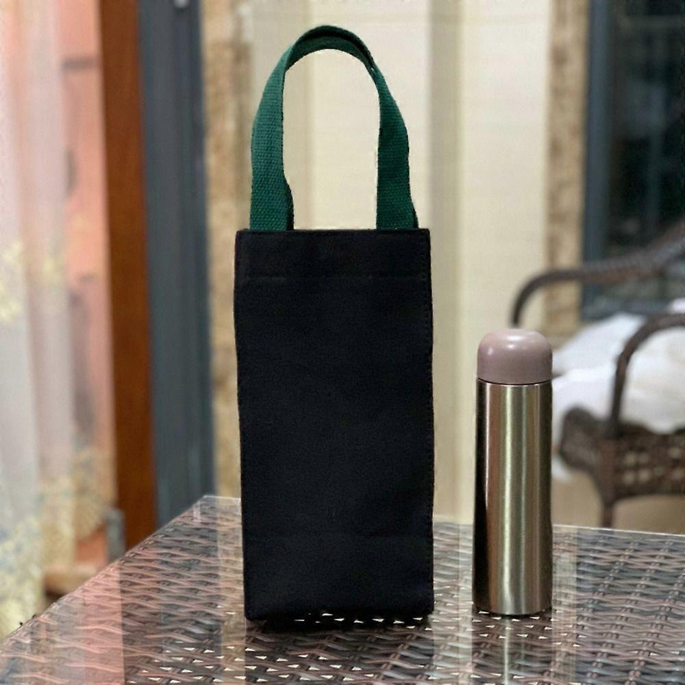 Canvas Water Bottle Bag Solid with Handle Square Bottles Holder Large Capacity Rotundity Umbrella Bag Home