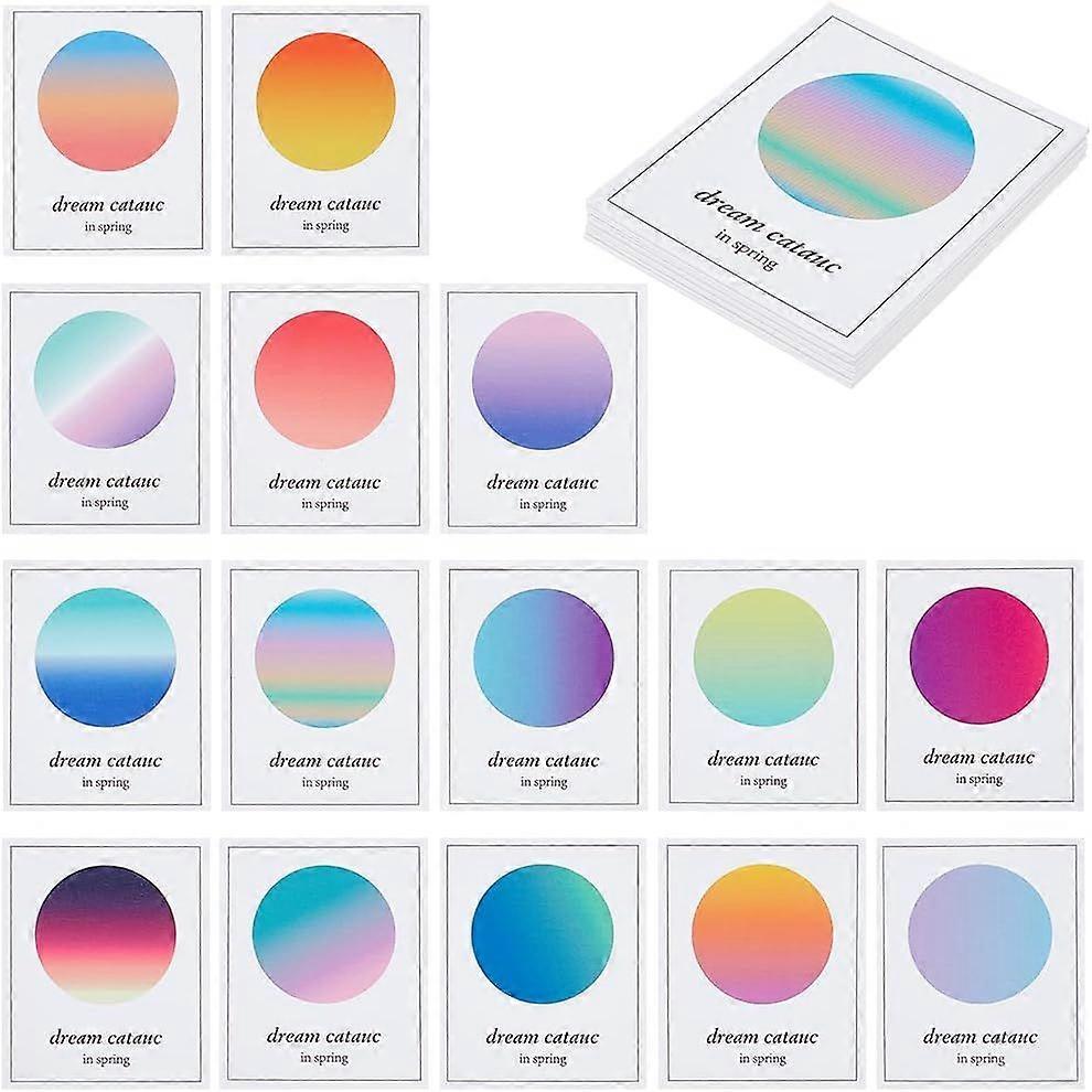 120Pcs Wax Seal Stamp Pattern Collection Cards 15 Gradient Colors Sealing Storage Decorative Card Shiny for Transparent Wax Strips Beads Envelopes DIY