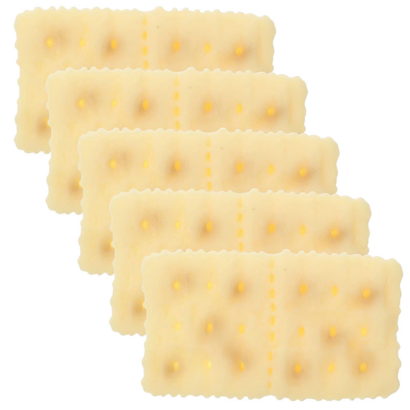 Realistic Soda Cracker Models Resin for Display 5Pcs Kitchen Decor