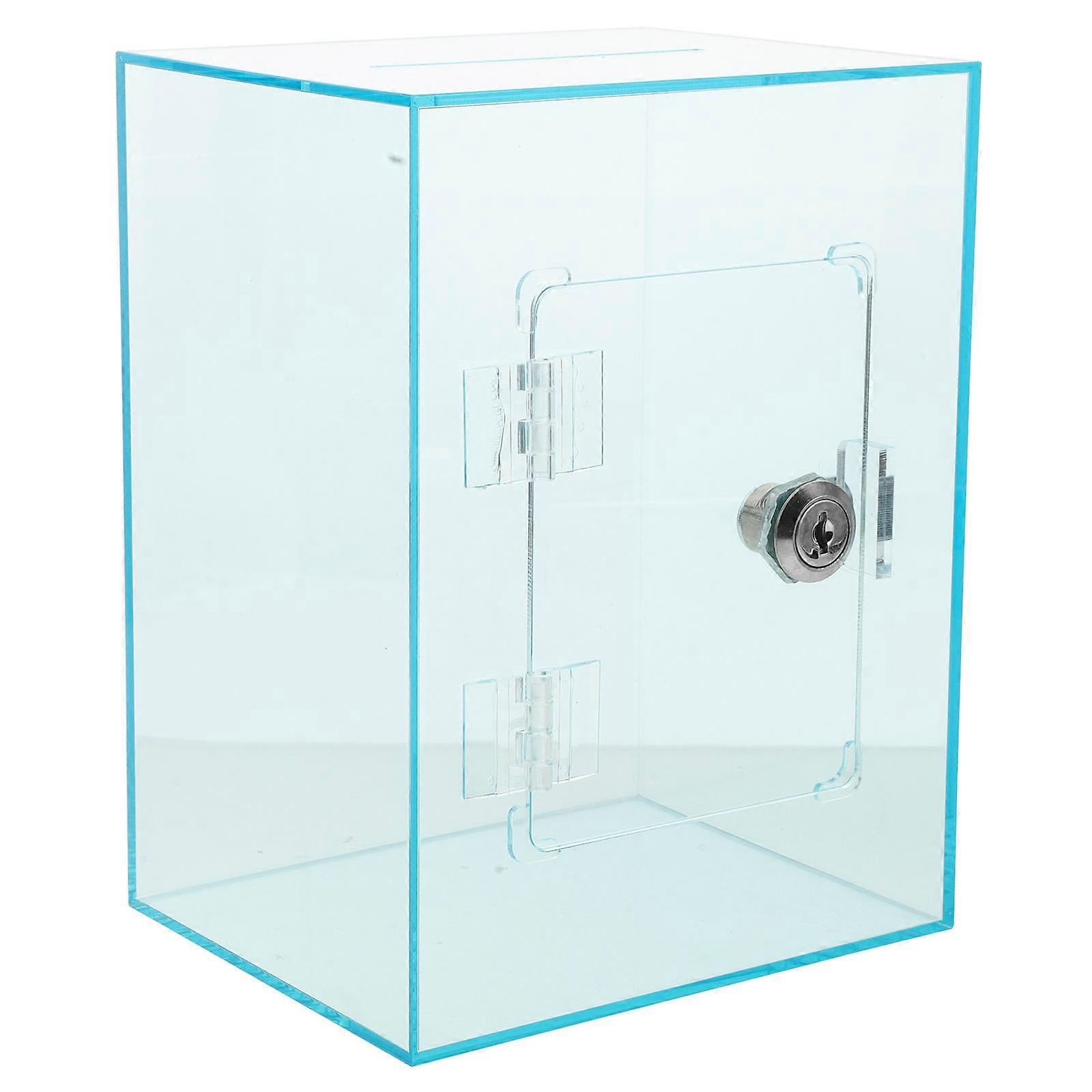 Cash Saving Box Clear Acrylic Money Box for Storage