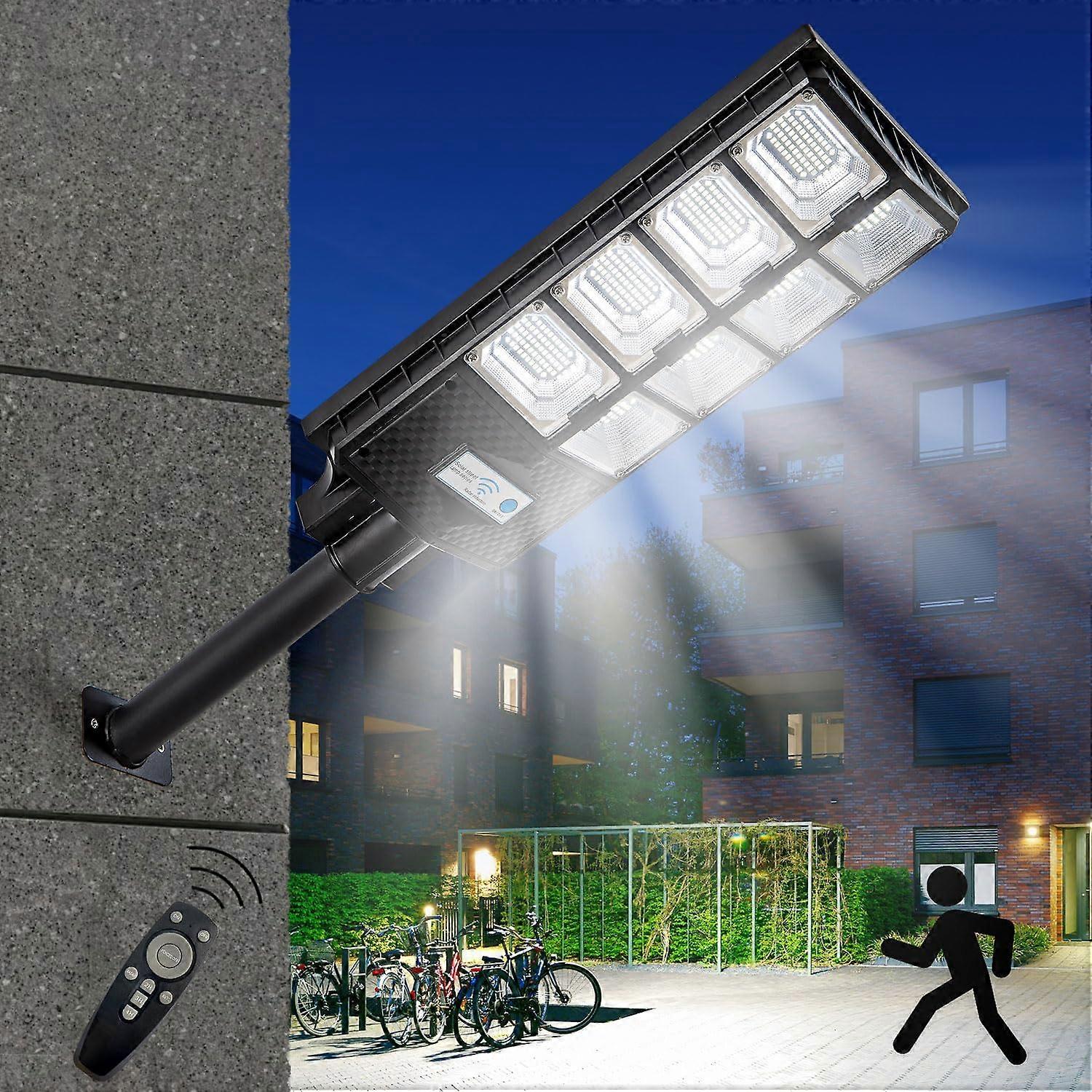 Solar Street Lights Outdoor IP67 Waterproof with Motion Sensor Remote UltraBright 6500K LED 1Pack