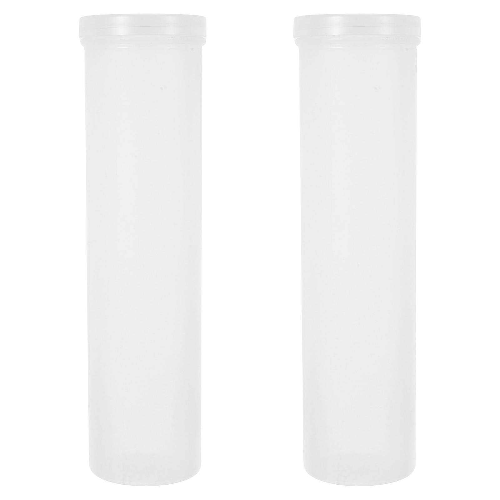 Clear Cylinder Cookie Holder for Storage Use 2Pcs Airtight Containers