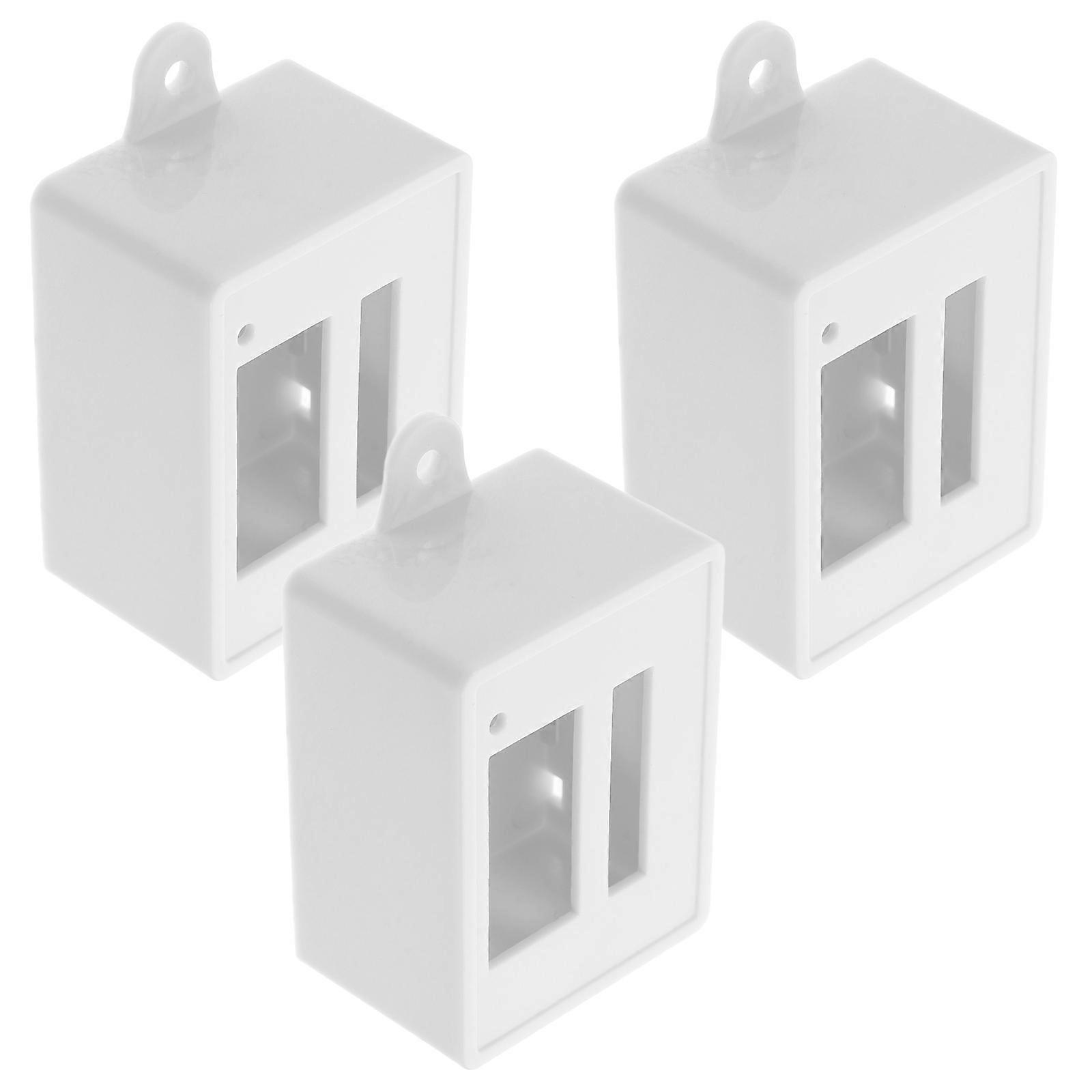 Electrical Switch Outdoor Waterproof Electrical Boxes Plastic Case 3Pcs