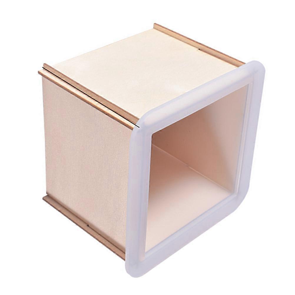 Durable Square Resin Mold with Fixed Wooden Frame for DIY Crafts 1Set
