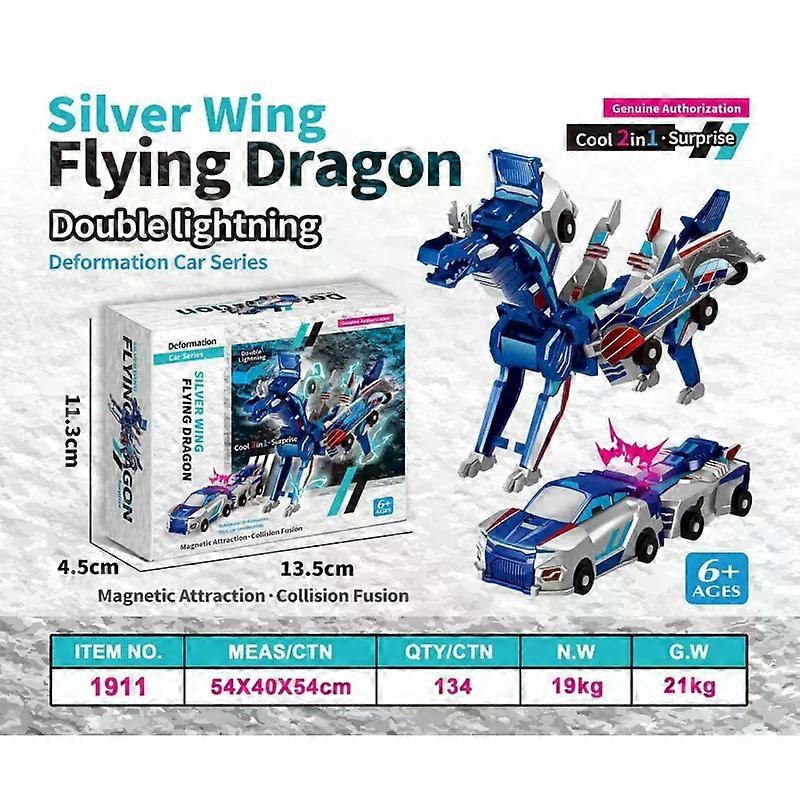 Collision Transforming Dinosaur Car Toy Magnetic Dinosaur Transformer Car Transform into Dinosaurs Fun Transforming Cars