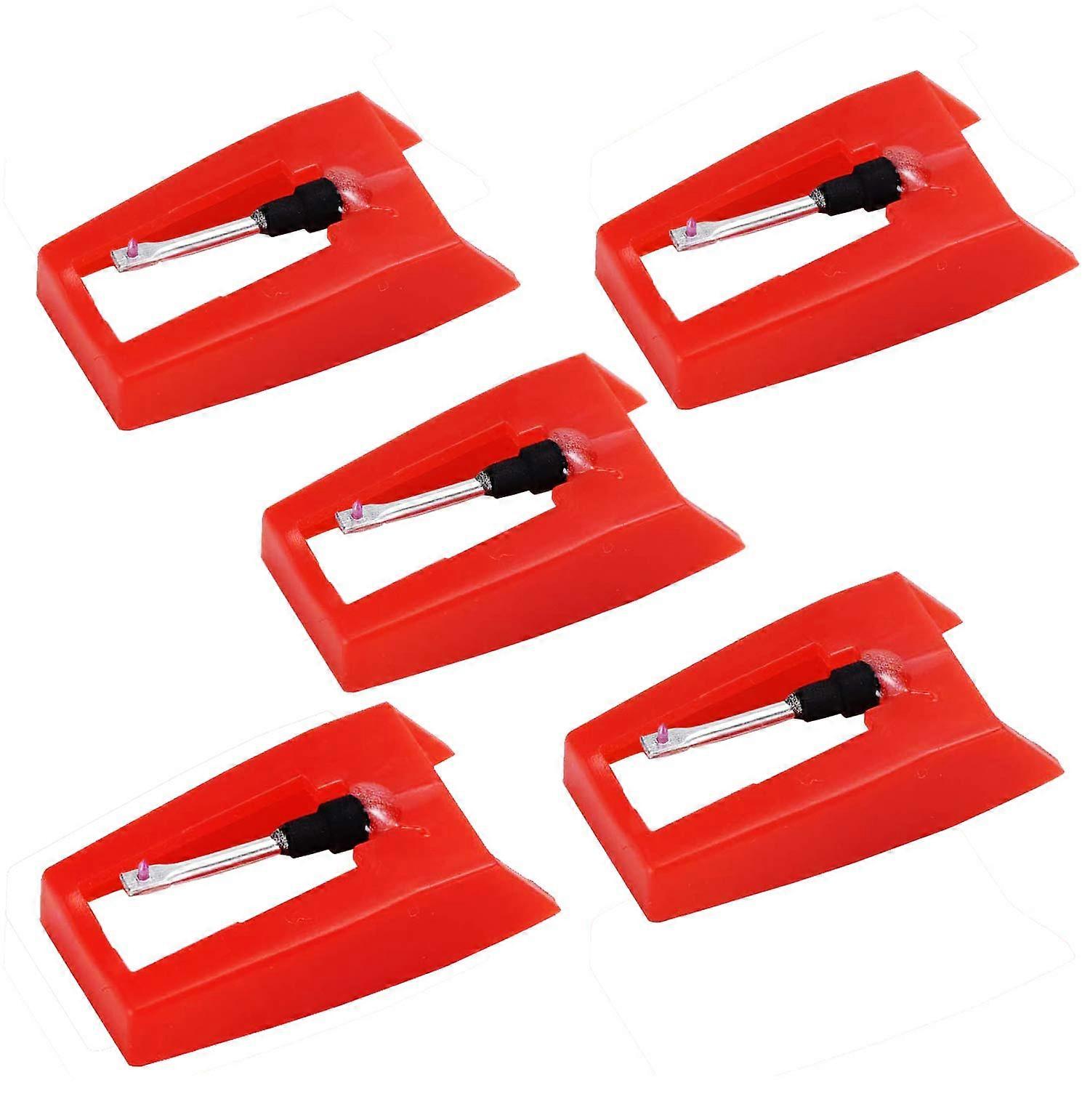 Turntable Needle Replacement 5 Pack for Crosley Victrola Jensen Vinyl LP Players with Ruby Tip