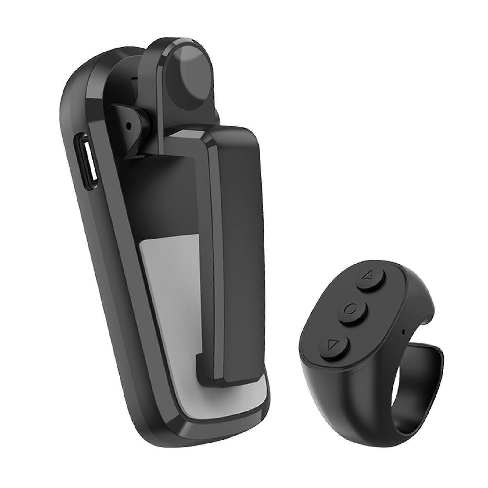 Bluetooth Remote Page Turner with Ergonomic Finger Grip for Tablet eReader and Camera Black