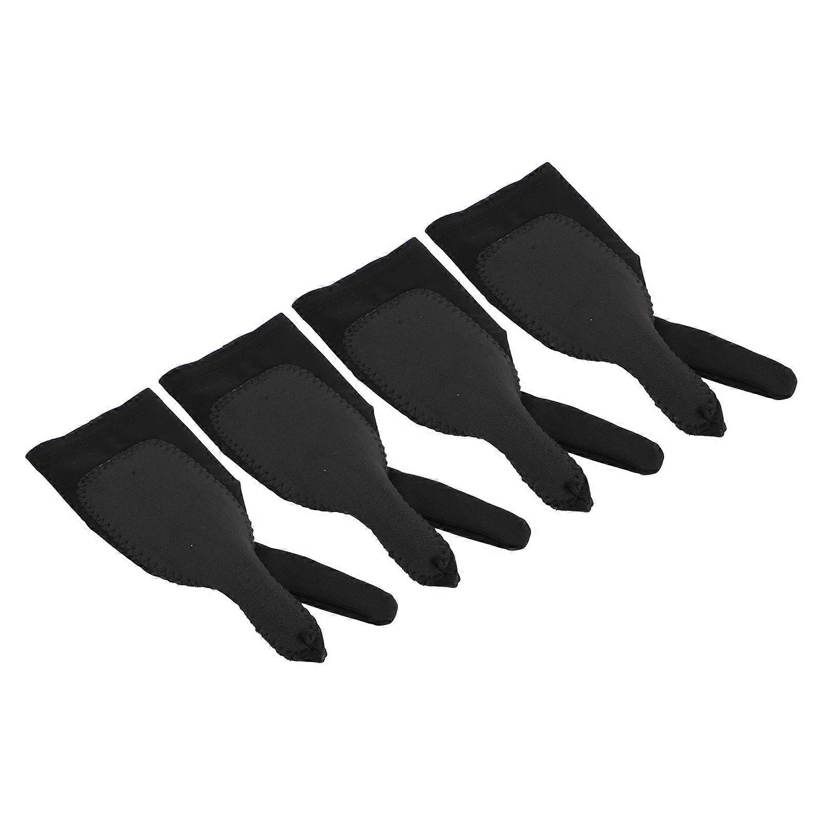Drawing Glove 4 Pack Smooth Elastic Two Finger Artist Glove for Graphic Tablet Smudge Prevention