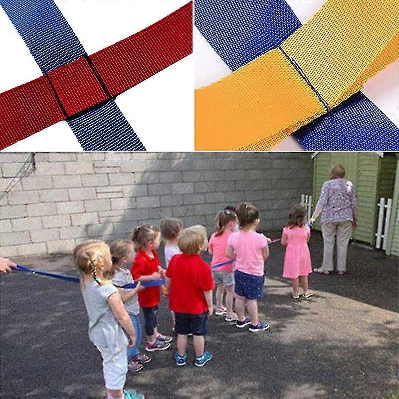 thumbnail image 2 of Walking Rope With 12 Colorful Handles - Outdoor Safety Rope For Preschool Kindergarten Kids Blue 2 of 10