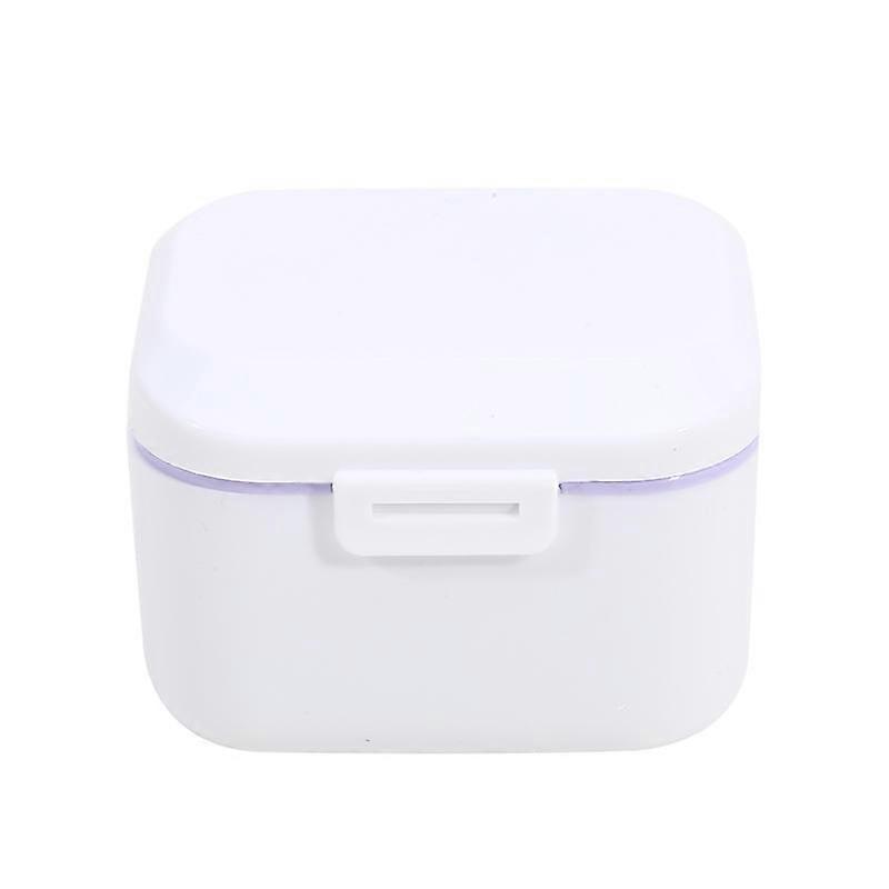 Portable Denture Retainer Soaking Case Multi-Purpose Mouthguards Braces Storage Box Nail Drill Tool Organizer