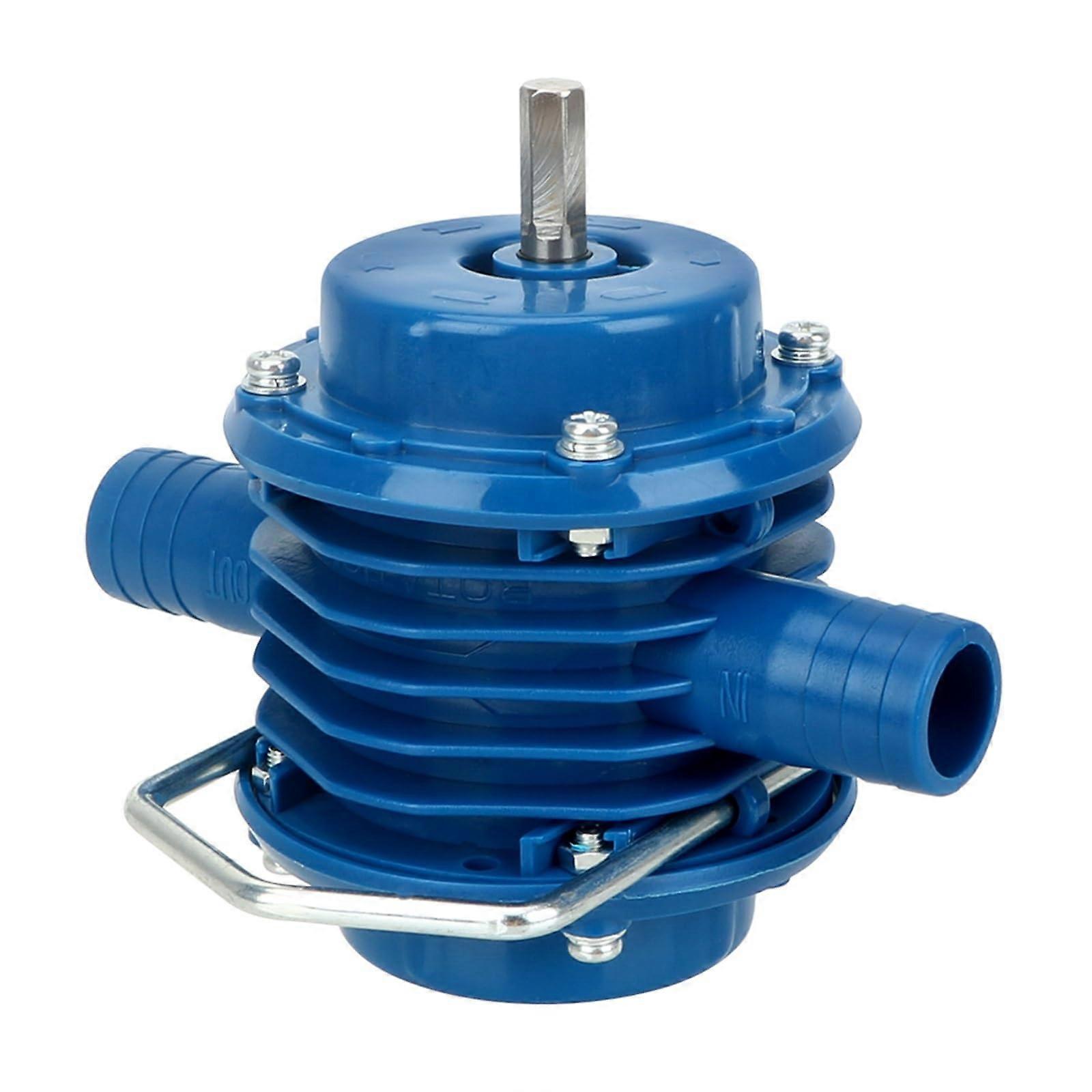 Portable Water Pump SelfPriming Design No Power Required Drill Operated Heavy Duty for Garden