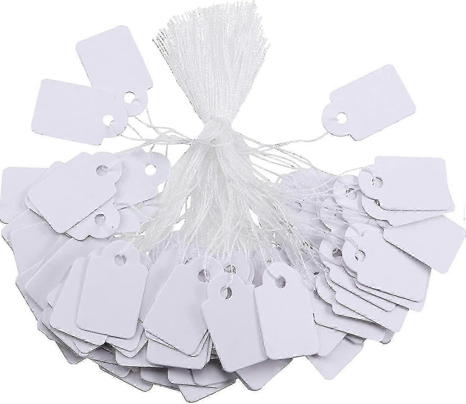 500pcs White Marking Tags Price Tags Price Labels Display Tags With Hanging String