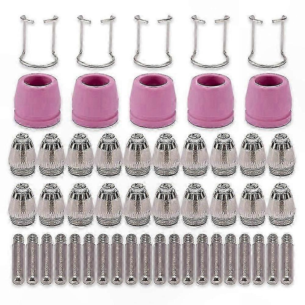 Plasma Cutter Consumables with Torch Tips, Nozzles, Electrodes, Cups, and Brackets