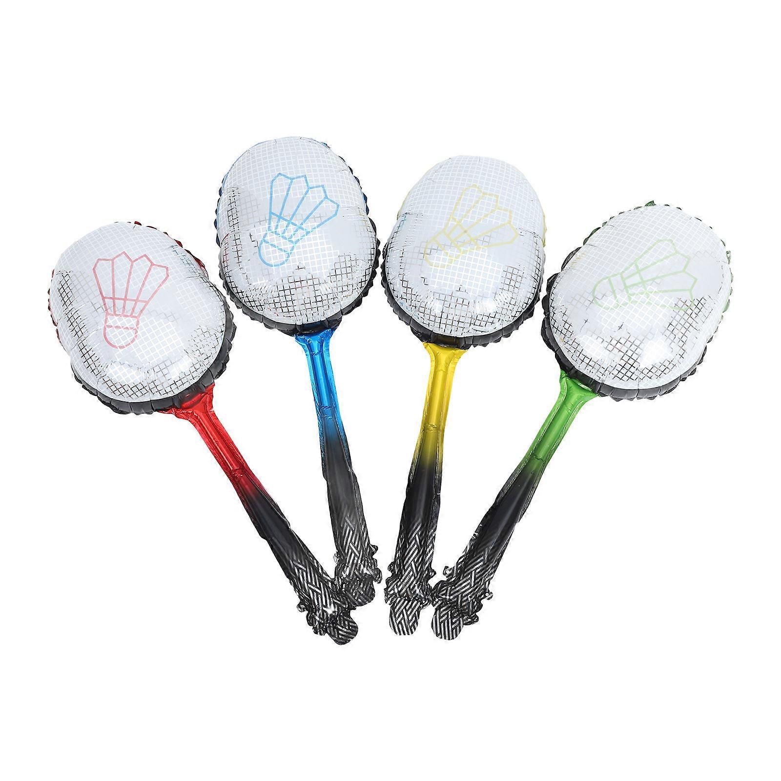 Party Decorations with 4Pcs Badminton Rackets Foil Balloons Inflatable