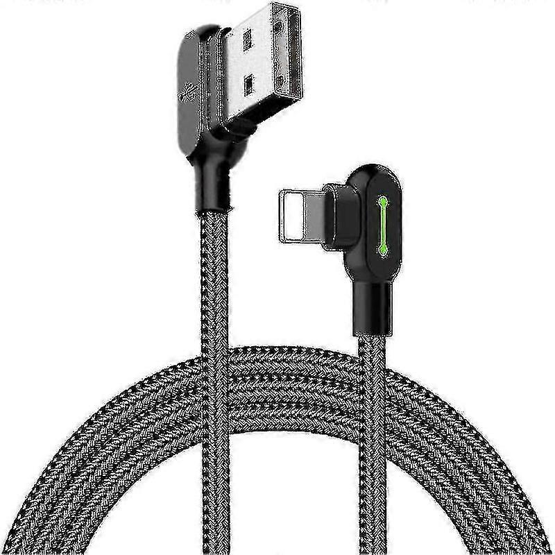 USB cable reversible right angle fast charging adapter with LED