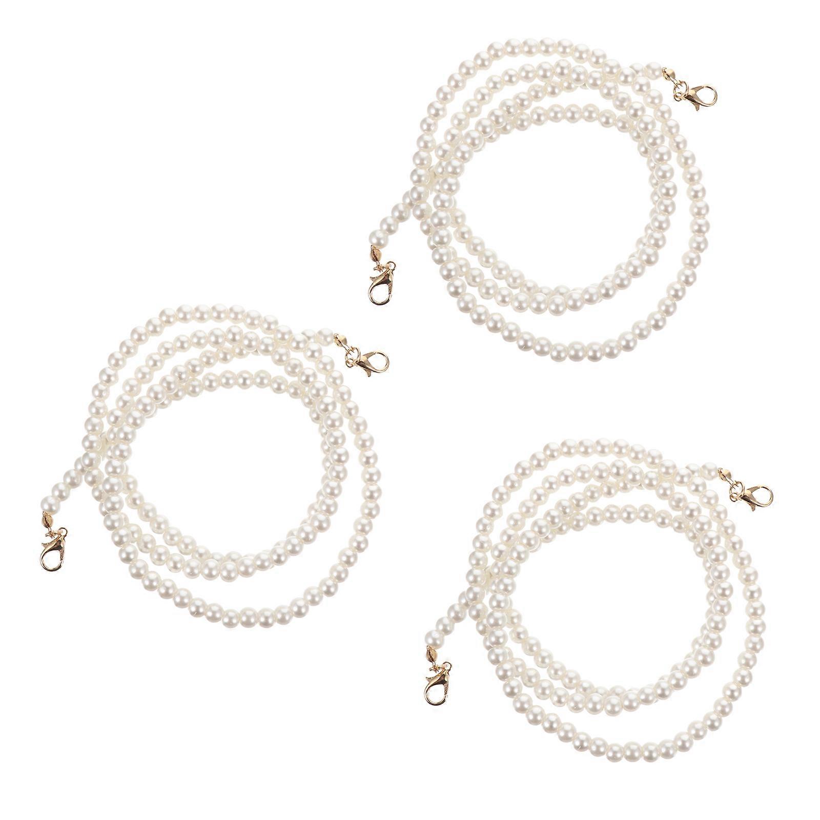 Anti-Lost Hanging Chains Plastic Decorative Mask Lanyards 3Pcs White