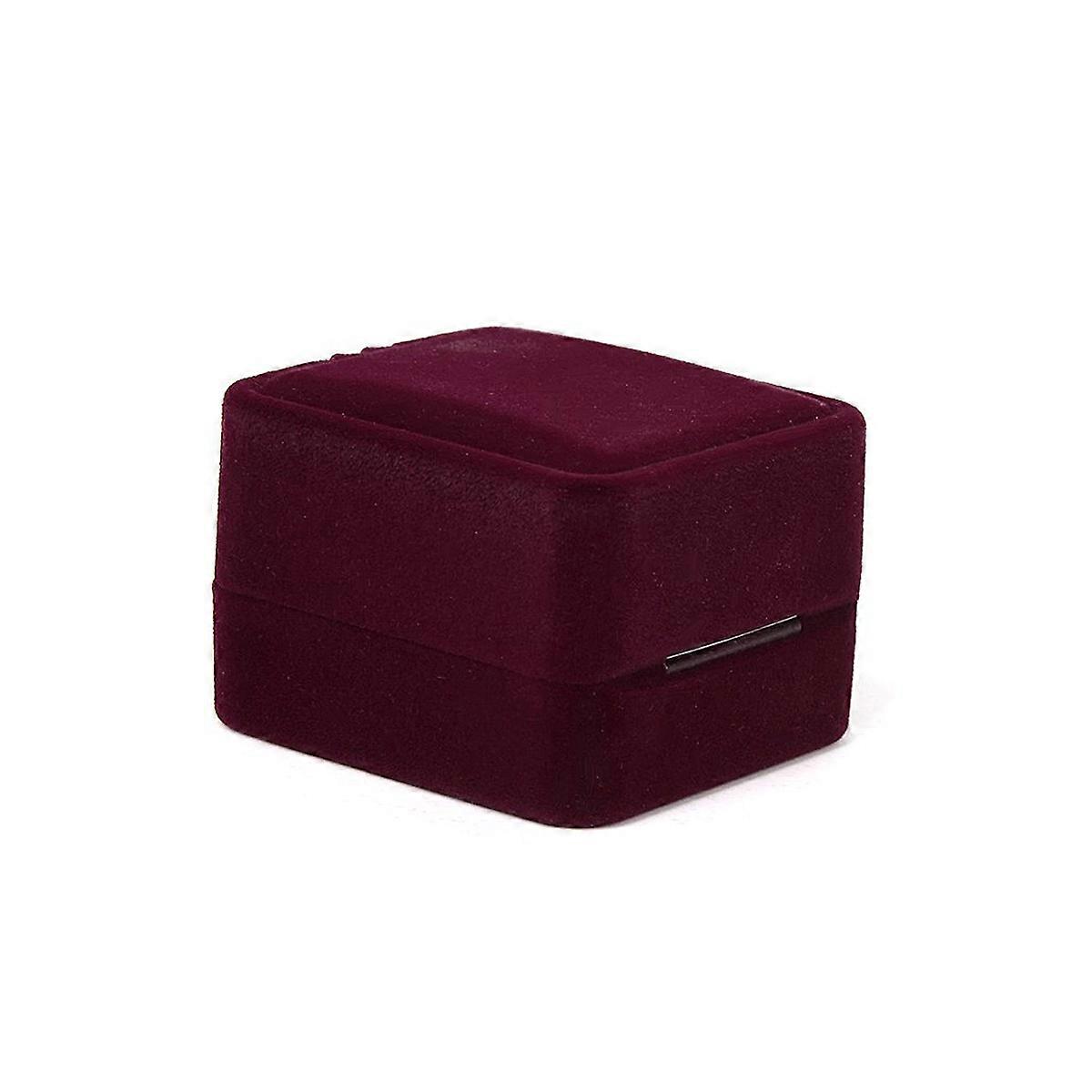 Ring Case Small Square Jewelry Storage Box for Wedding Ring Storage