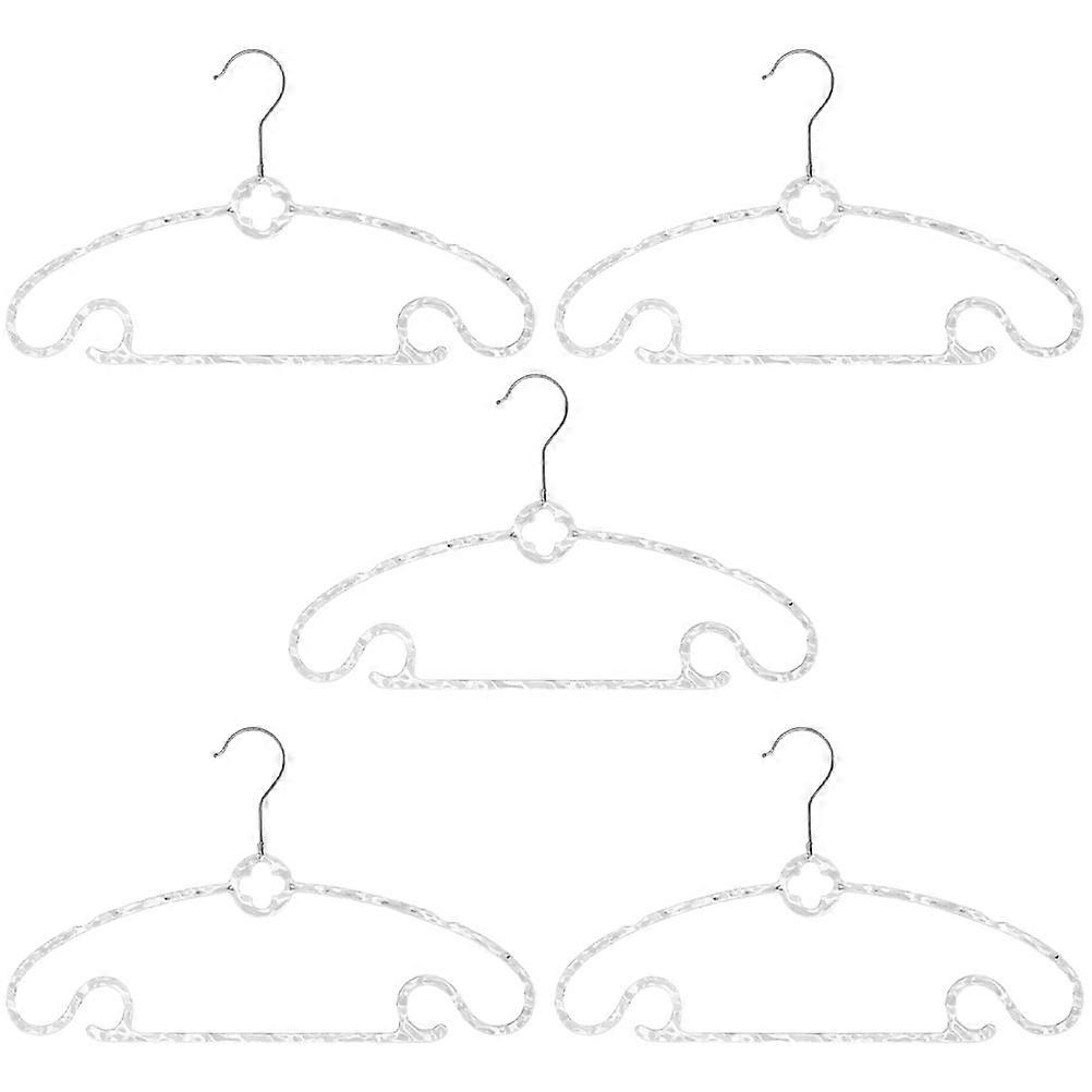 5 Nonslip Traceless Clothes Hangers for Home Use with Wide Shoulder Design and PET Material