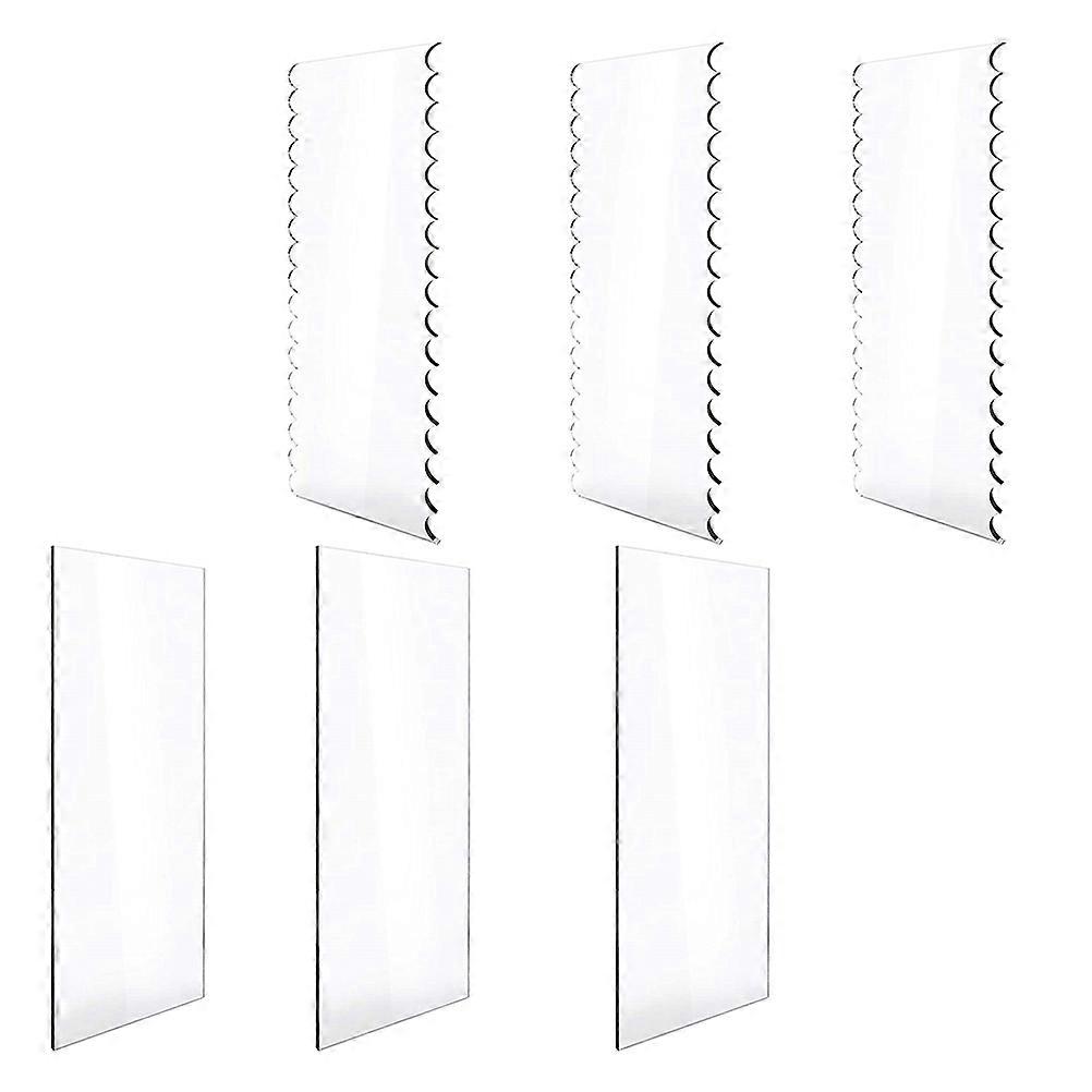 Acrylic Cake Scrapers Bakings Accessories for Baking 6Pcs Set