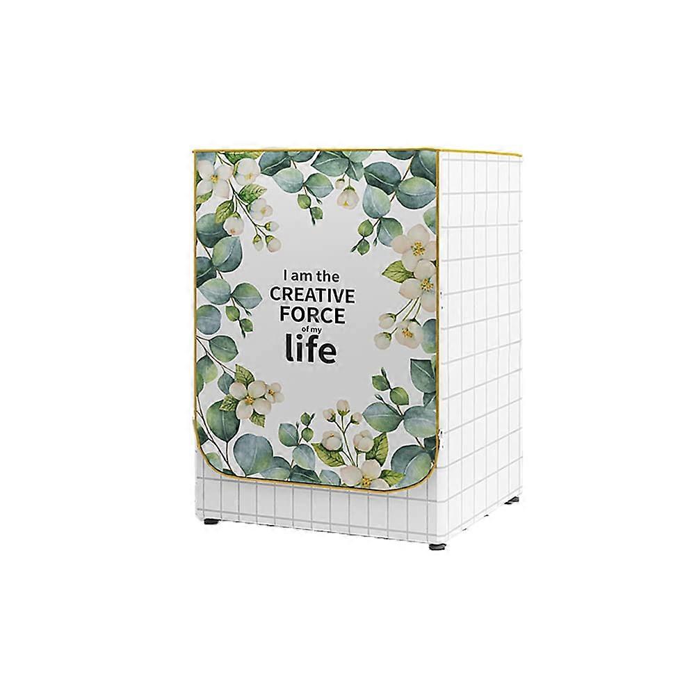 Waterproof Front Load Washing Machine Cover with Dustproof Zipper Design, Tropical Leaf 5