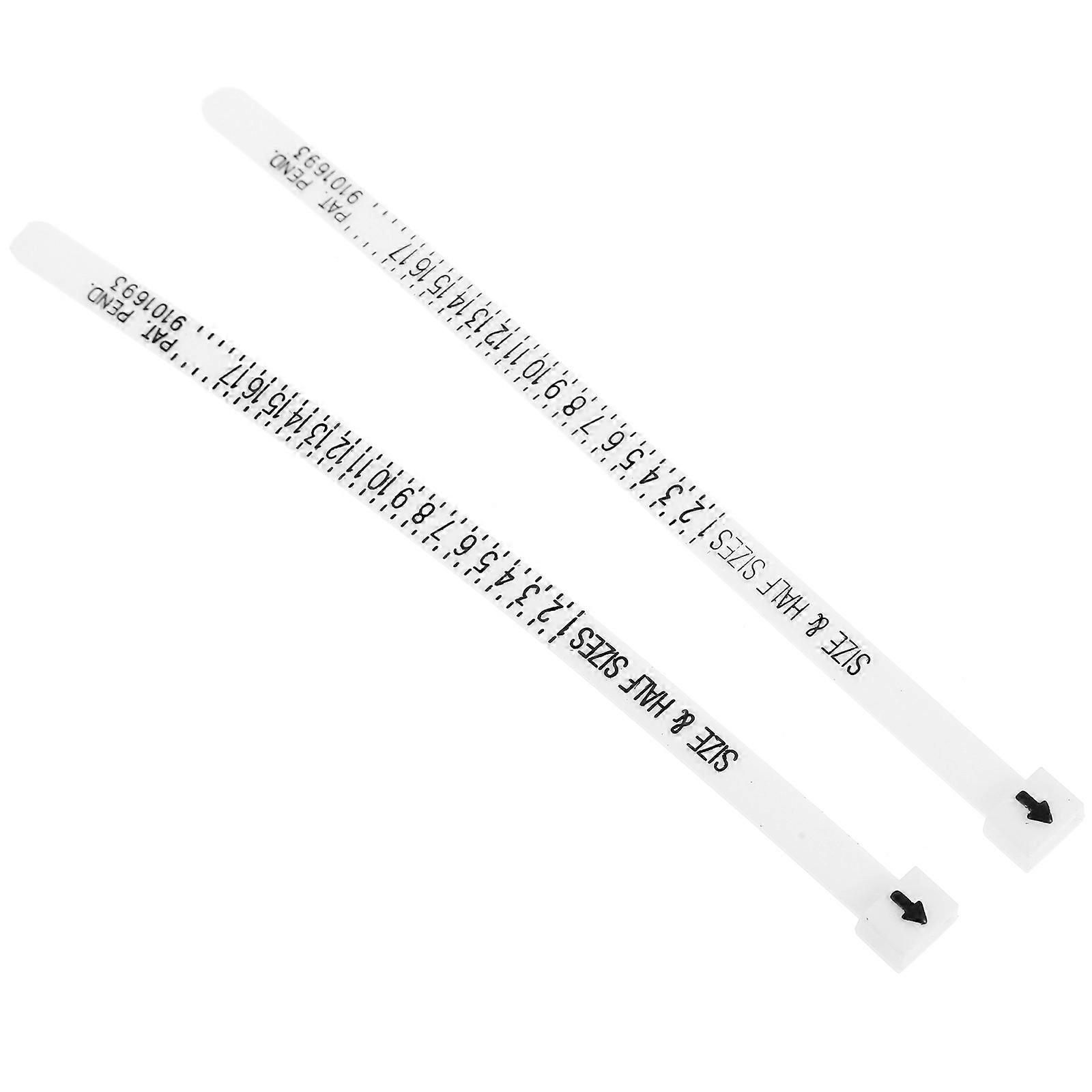 Measuring Tool for Rings 2Pcs Ring Gauge Multisizer Finger Sizer White