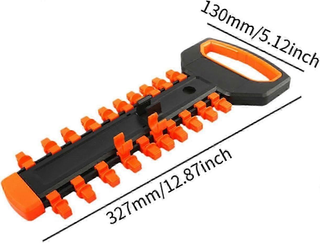 25-26 Socket Wrench Storage Rack Tray Compact Socket Organizer Rail Tray Tool Practical Socket Wrench Stand for Workshop, Medium