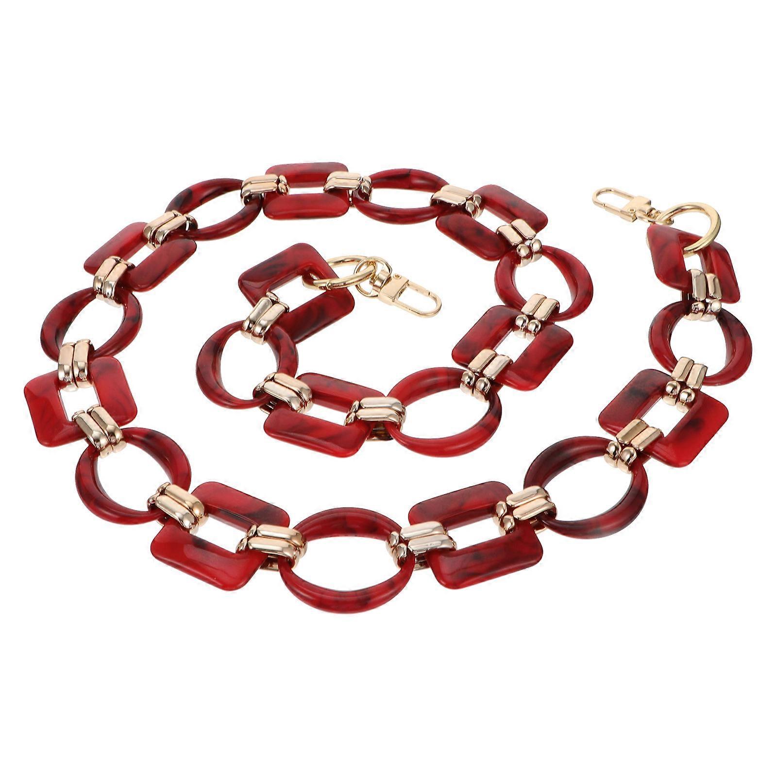 Red Retro Resin Bag Chain Decorative Replacement Strap