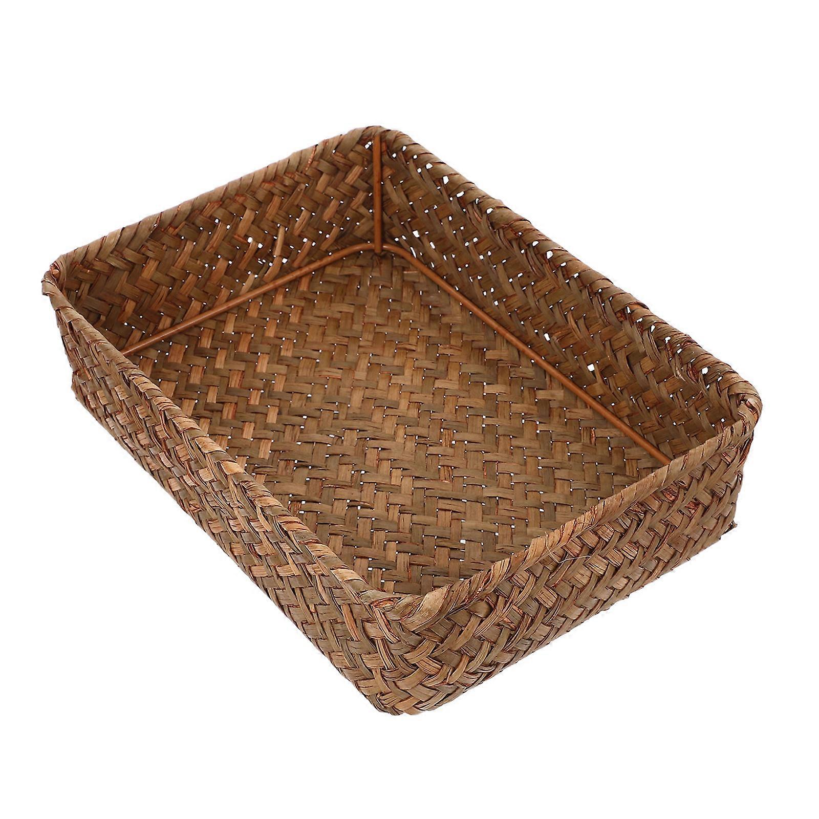 Grass Basket for Silverware Utensil Storage Basket for Kitchen