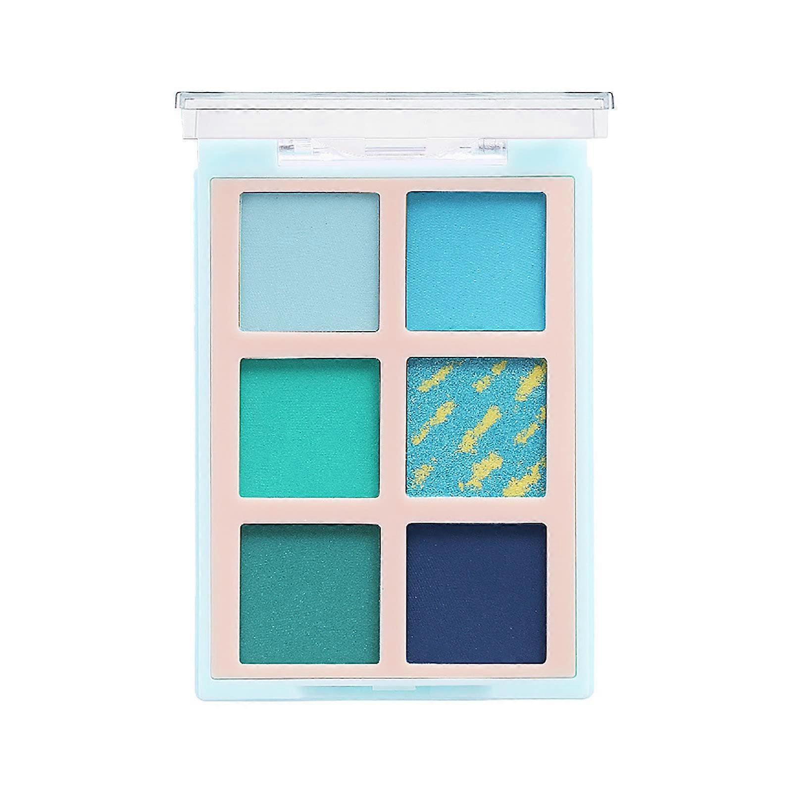 Six Color Pearl Eyeshadow Palette with Smooth Blendable Texture and Buildable Shimmer Effect
