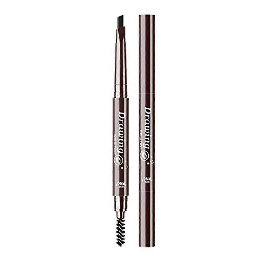 Waterproof Smudge Proof Eyebrow Pencil with Brush, Automatic Twist Up Black, 2 Pack