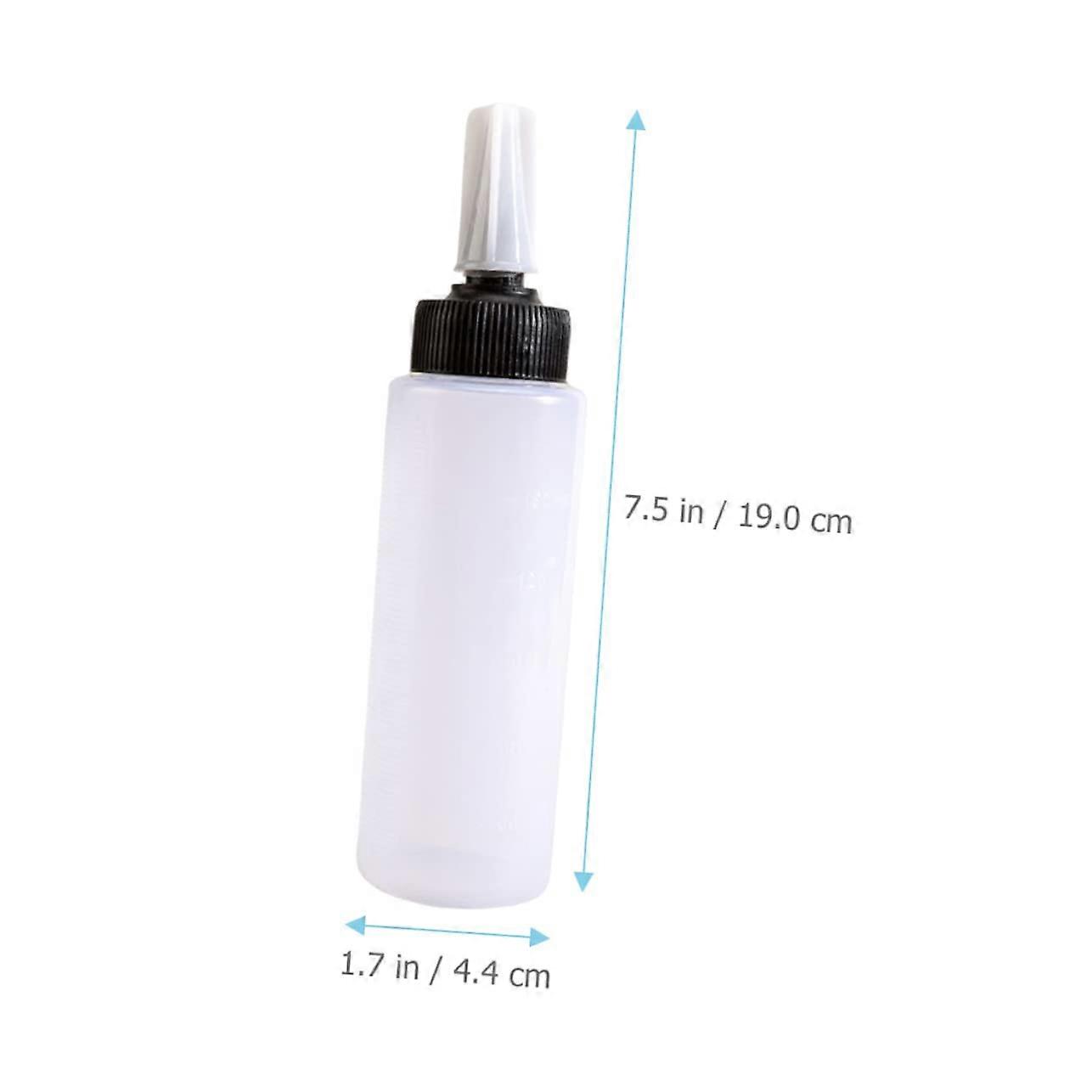 4pcs Refillable Hair Dye Applicator Bottles with Pointed Nozzle for Precise Salon Coloring