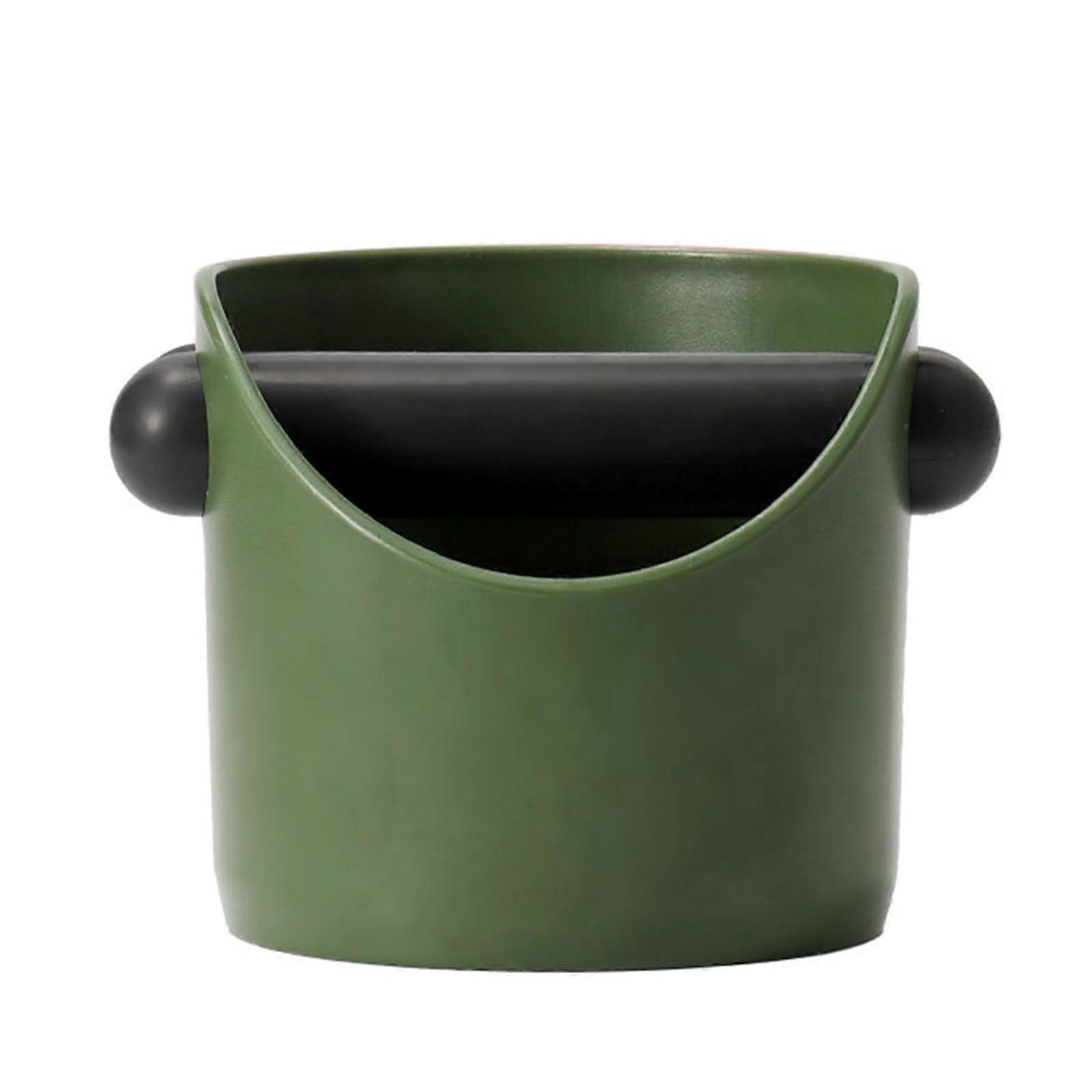 Coffee Knock Box for Espresso Machine with Compact SpaceSaving Design, Green Trash Bin for Dorm Room
