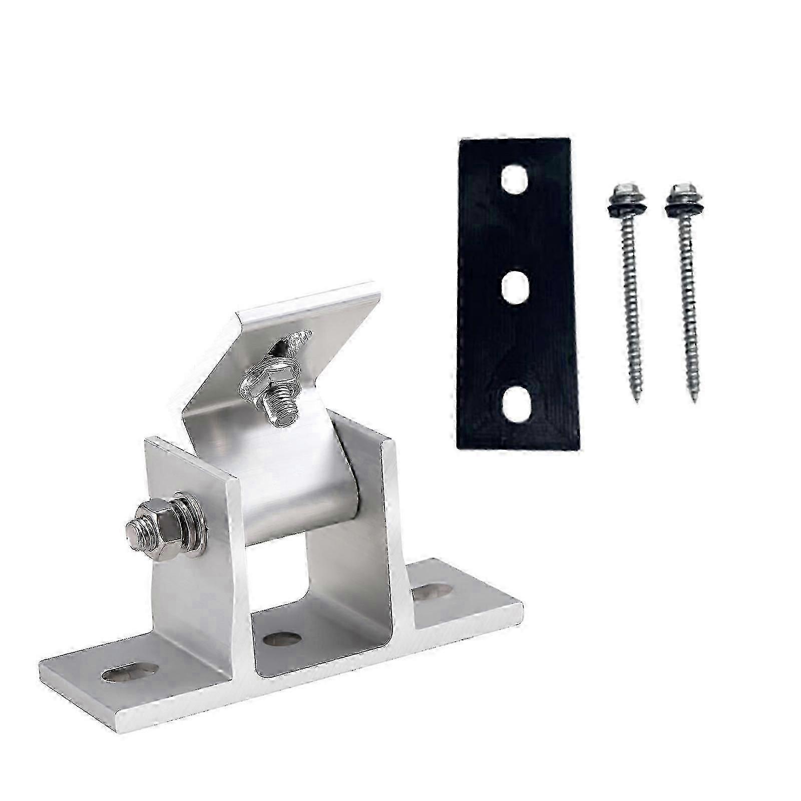 2025 Adjustable Aluminum Solar Panel Brackets - Roof Mounting System with Rotatable PV Elevation Holder