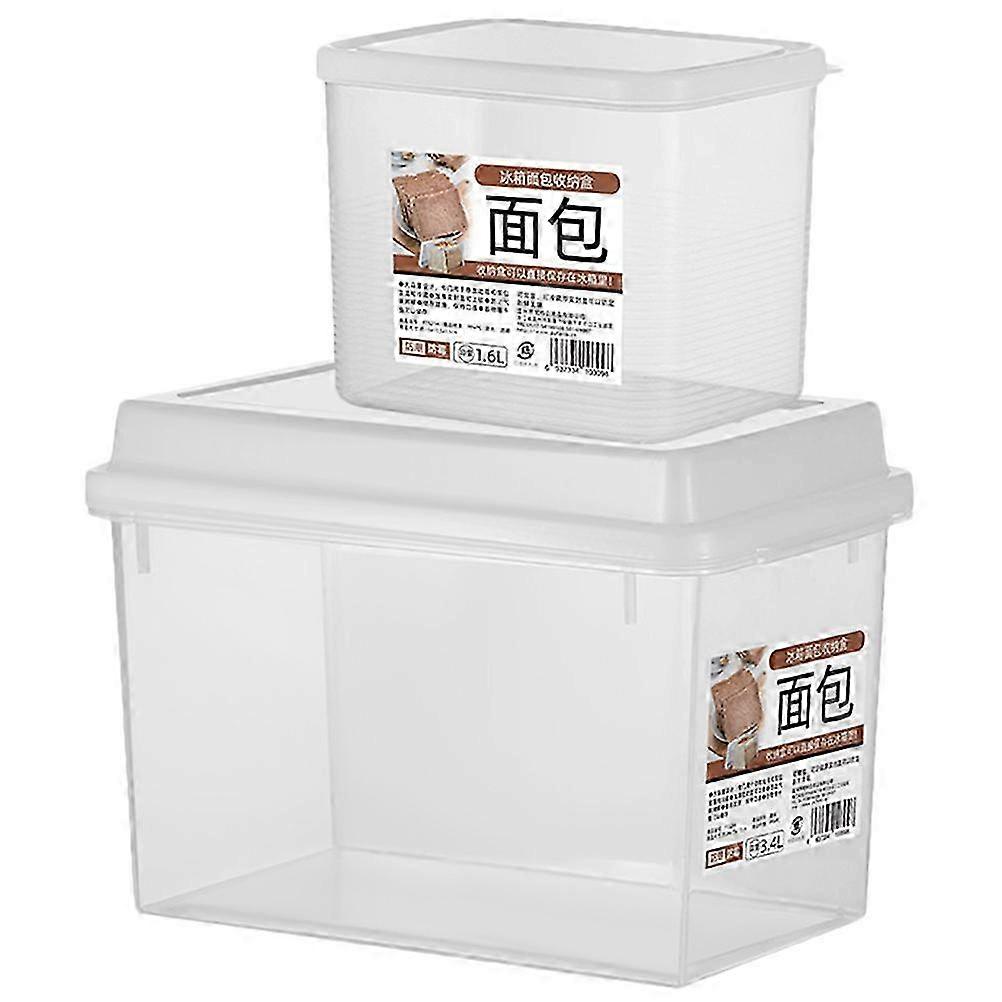 Bread Storage Box Large Capacity Bread Container Kitchen Accessories Airtight Food Preservation 2Pcs